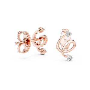 Luminous Spiral Diamond Studs
