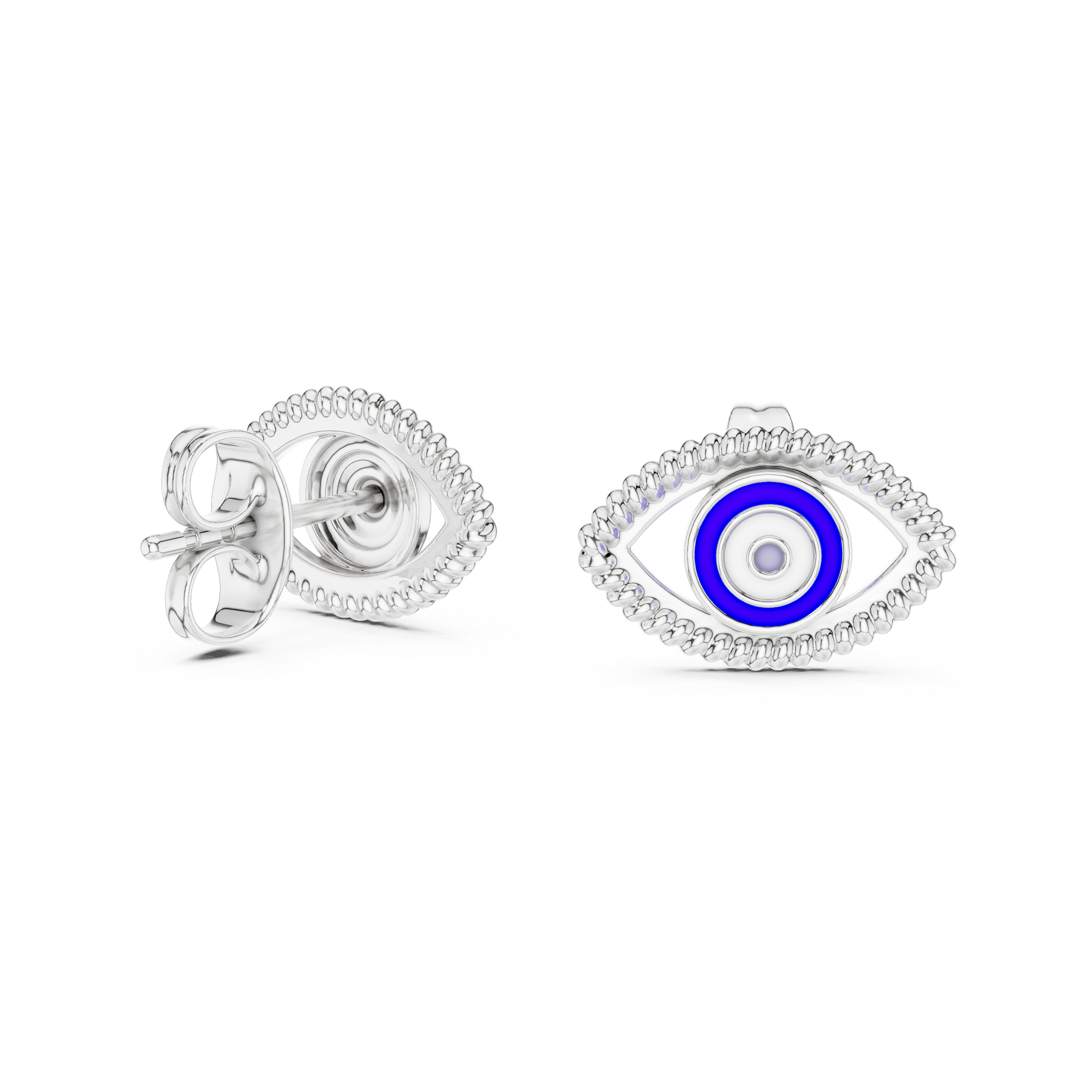 Protective Gaze Rose Gold Earrings