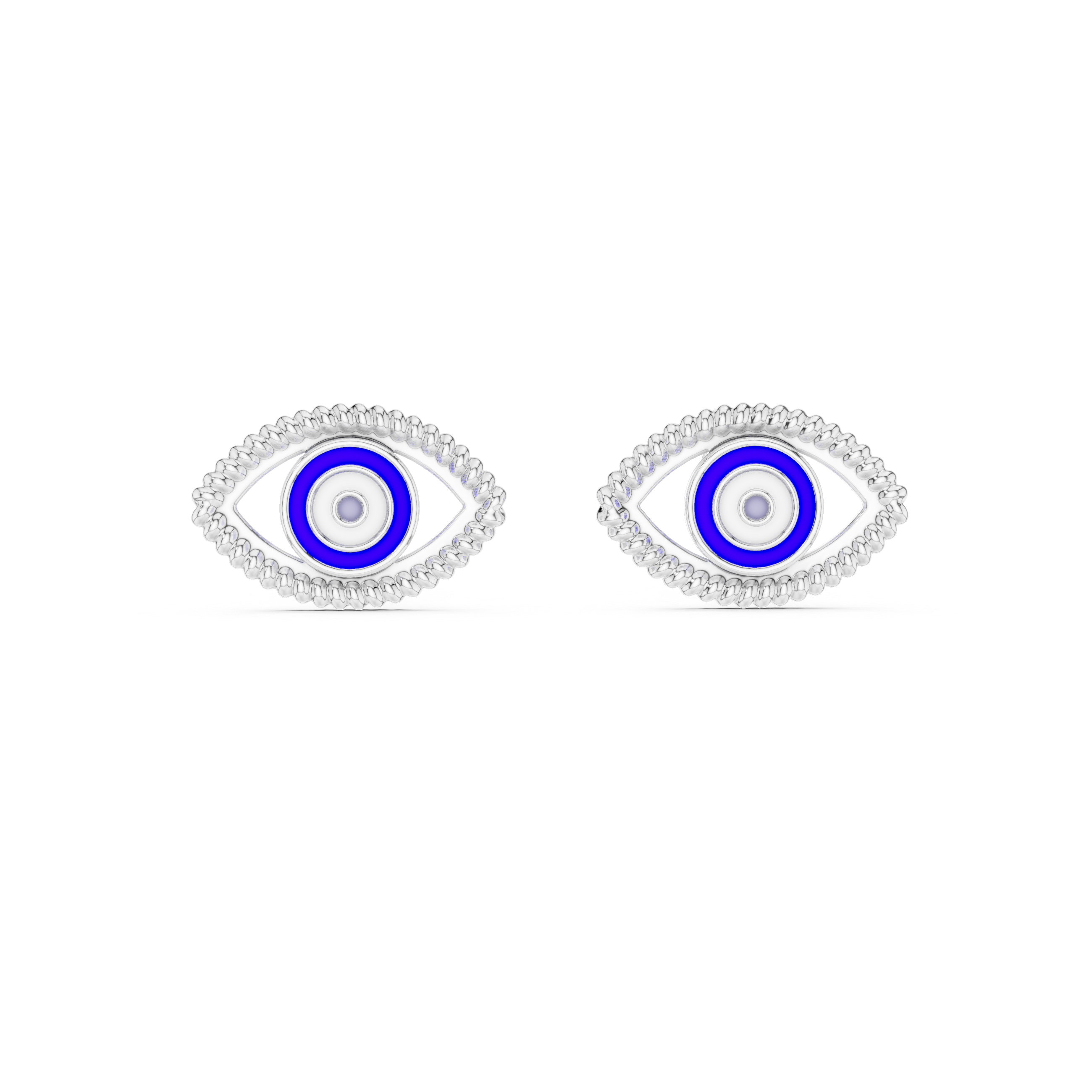 Protective Gaze Rose Gold Earrings