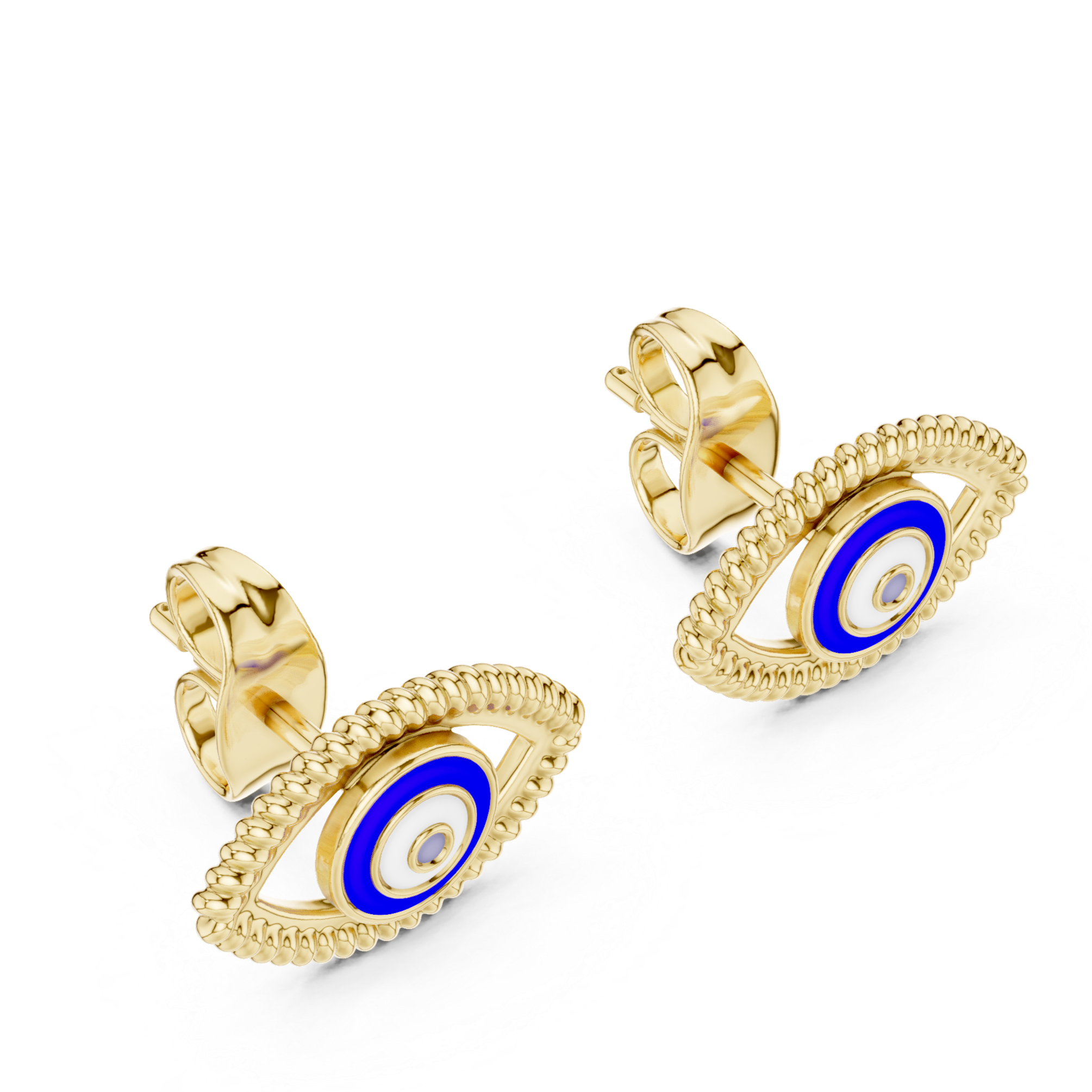 Protective Gaze Rose Gold Earrings