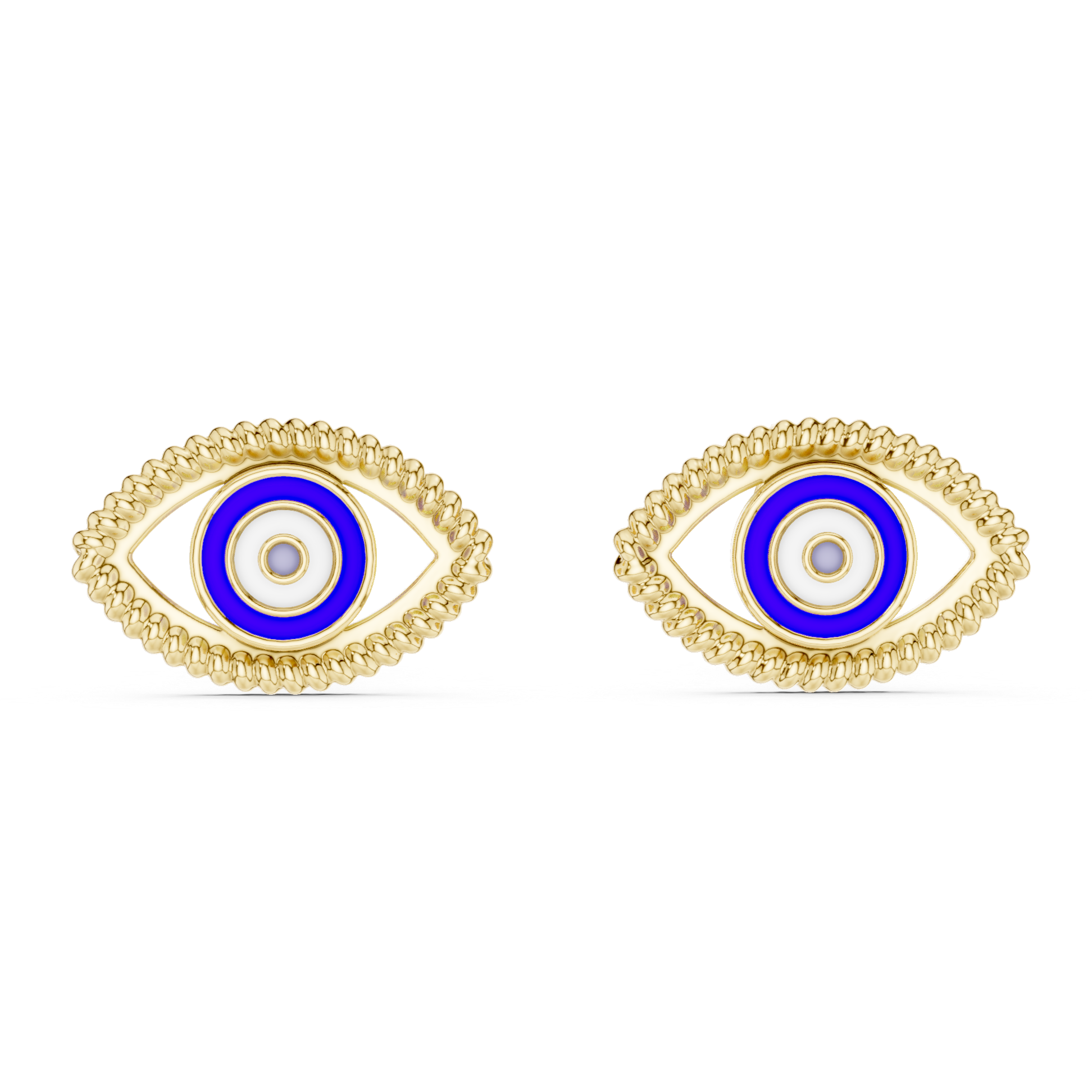 Protective Gaze Rose Gold Earrings