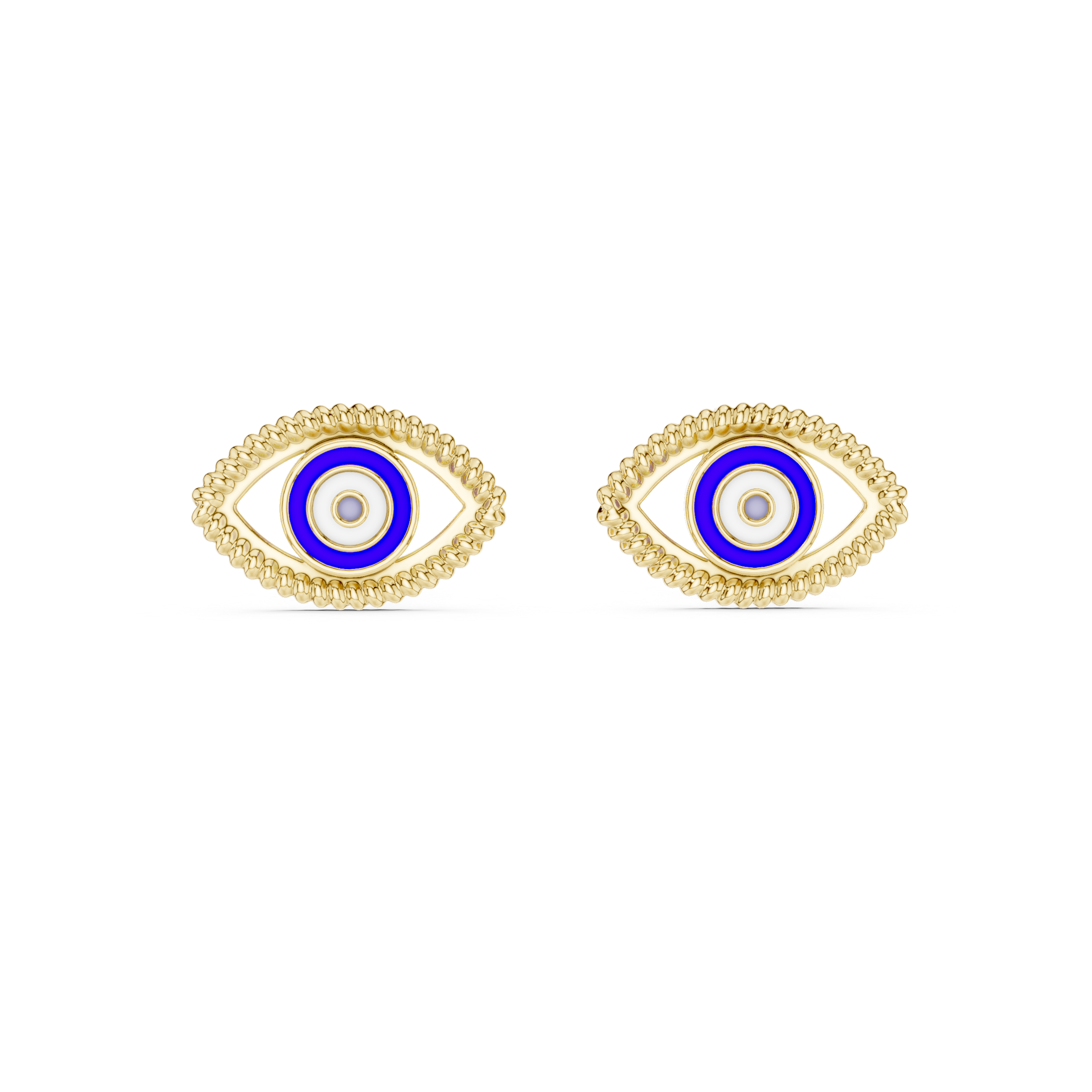 Protective Gaze Rose Gold Earrings