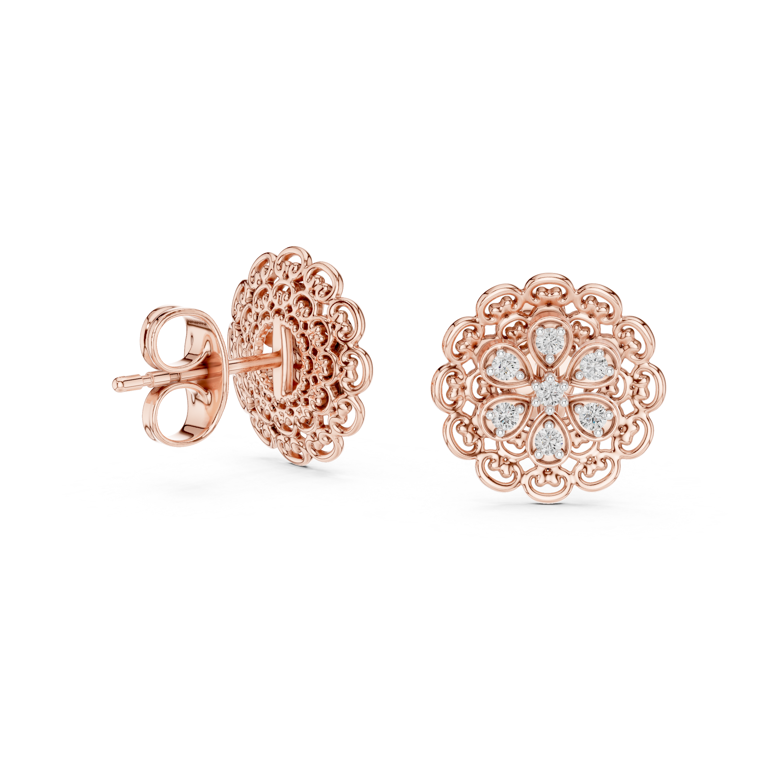 Regal Petal Filigree Earrings