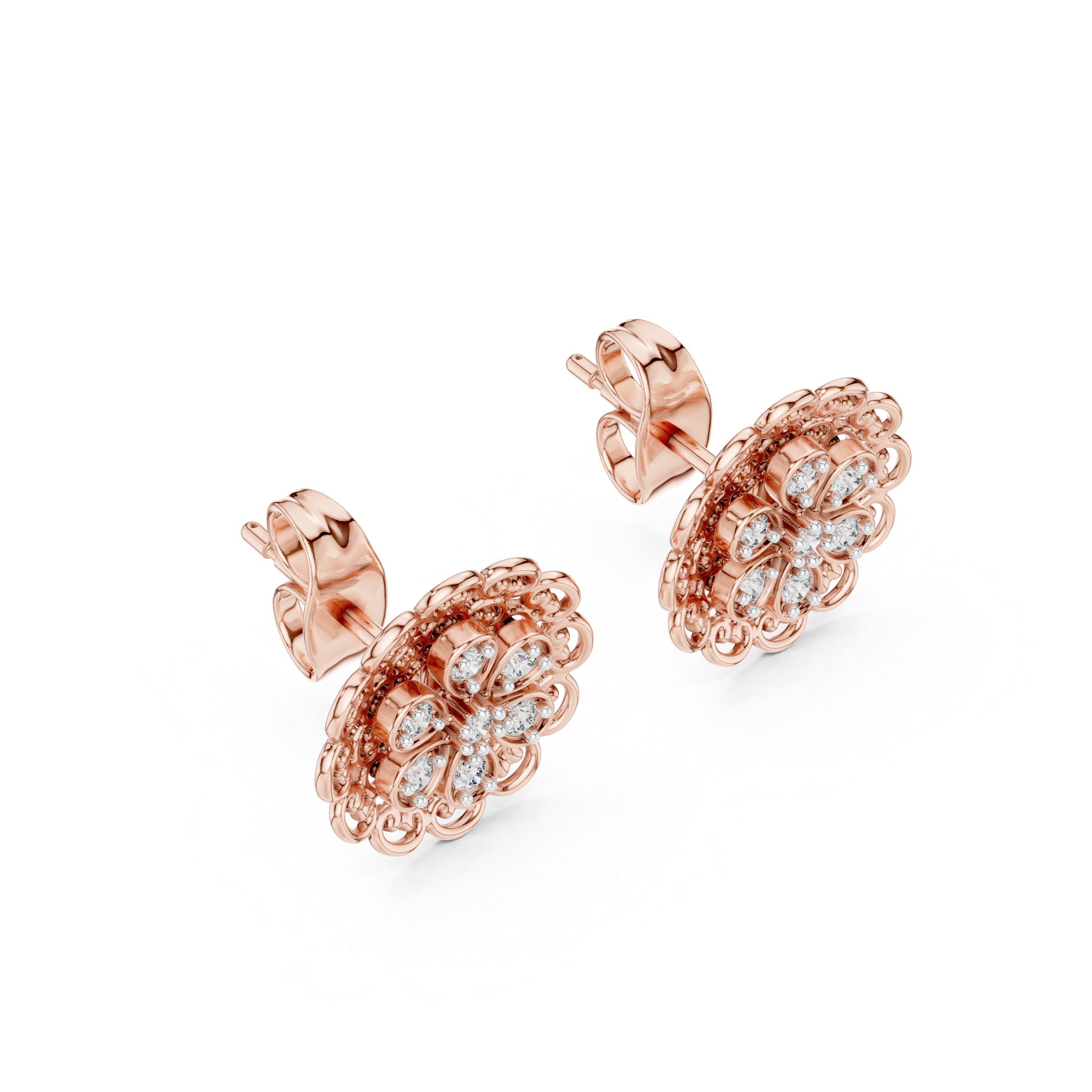 Regal Petal Filigree Earrings