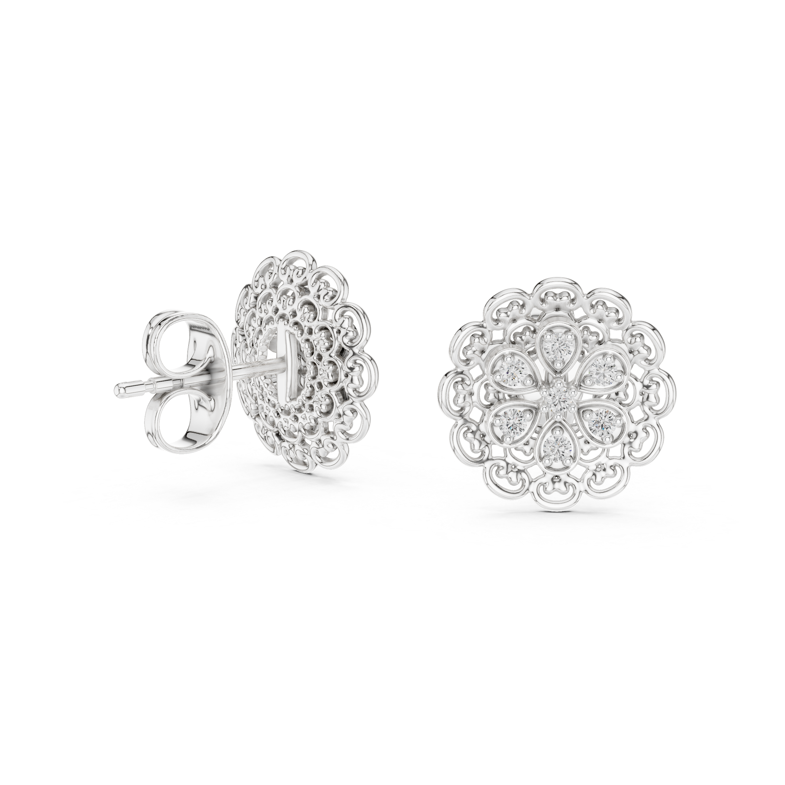 Regal Petal Filigree Earrings