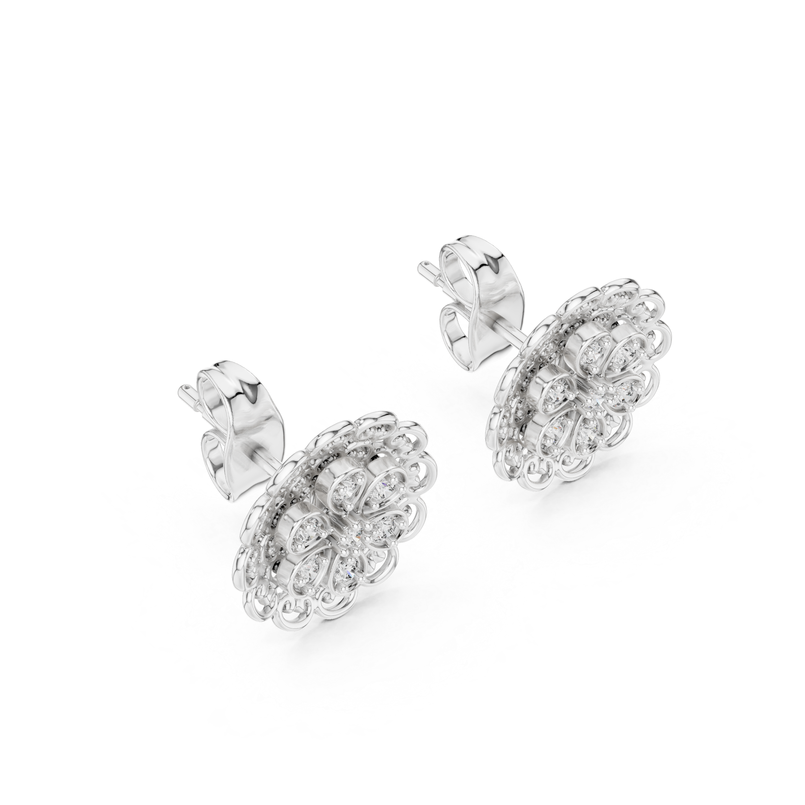 Regal Petal Filigree Earrings