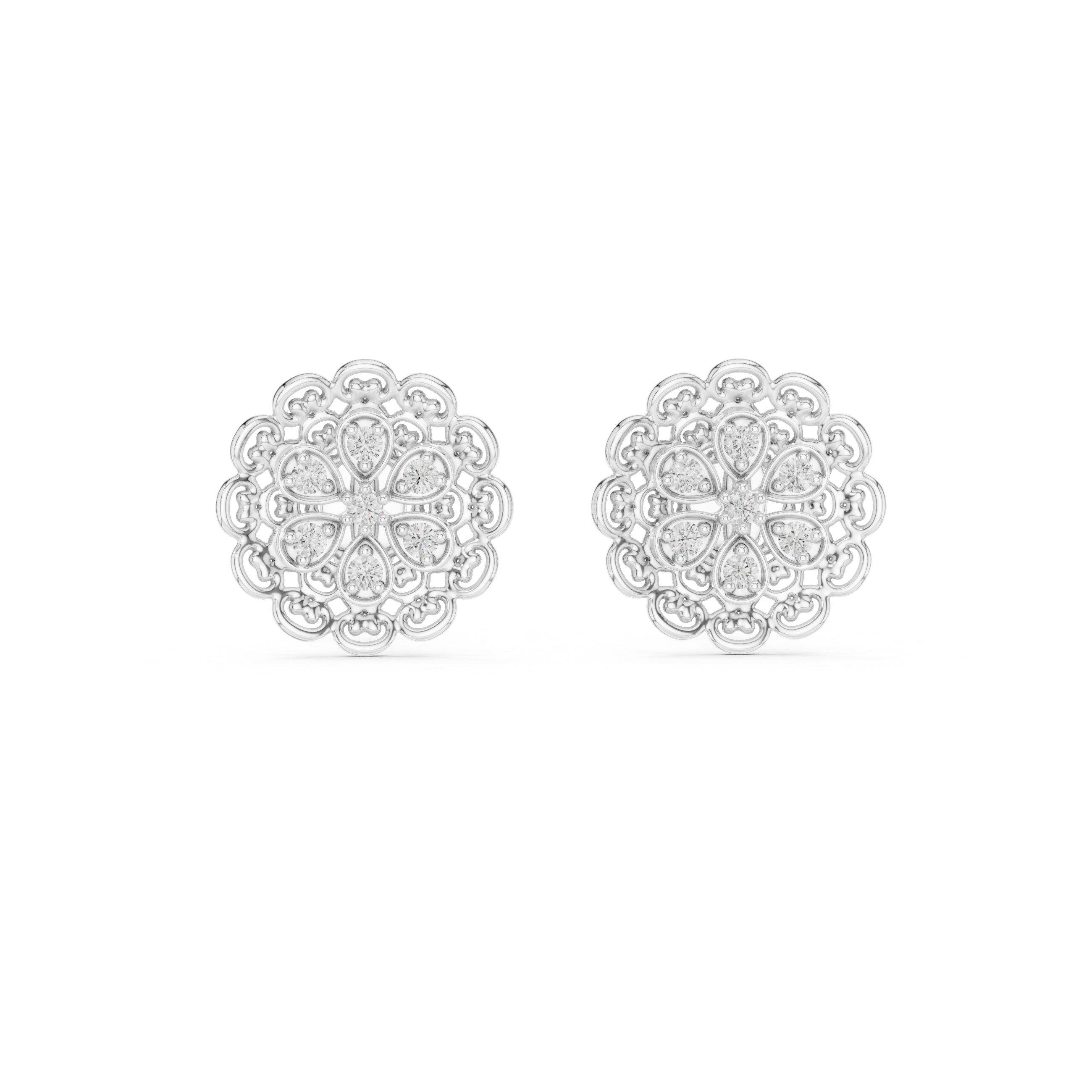 Regal Petal Filigree Earrings