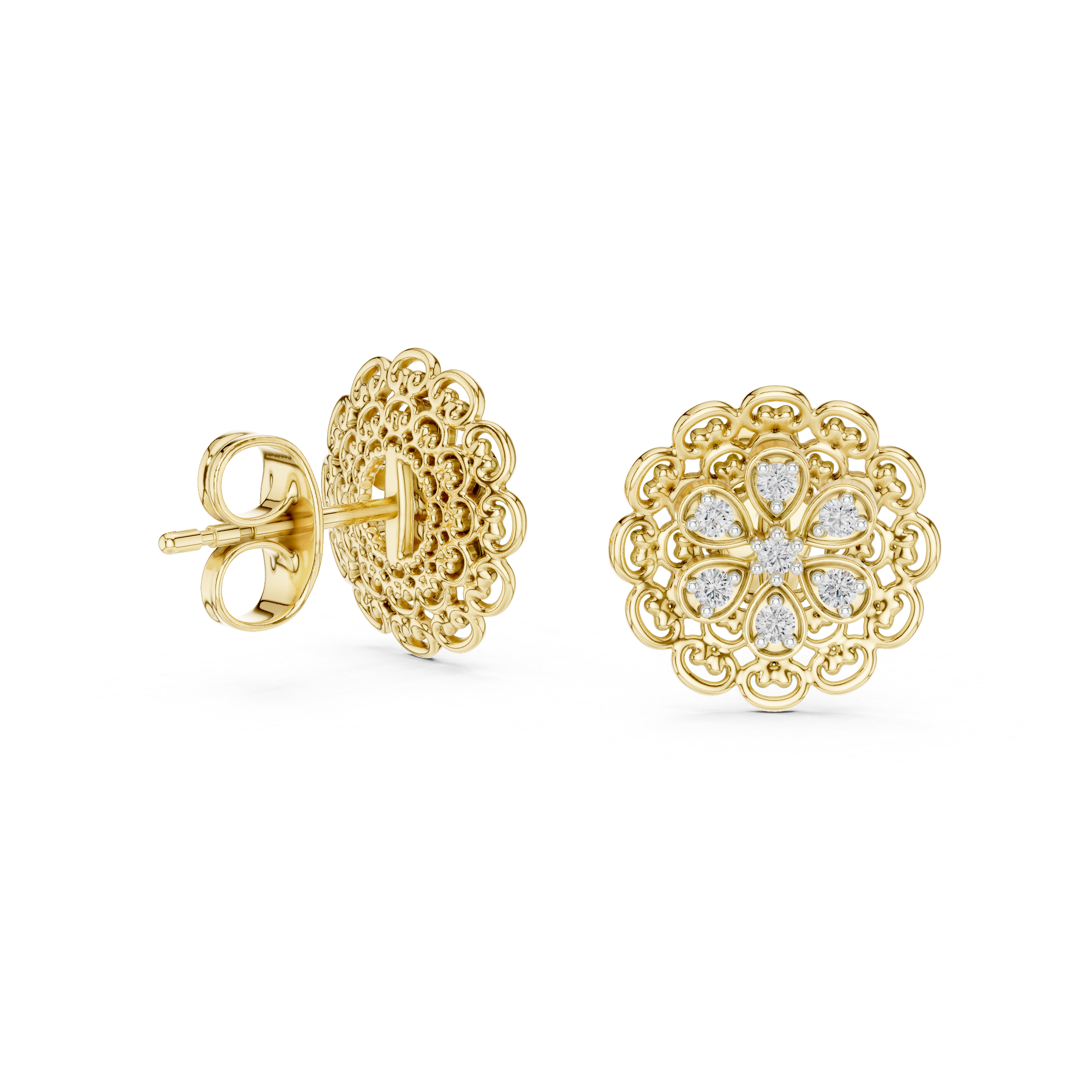 Regal Petal Filigree Earrings