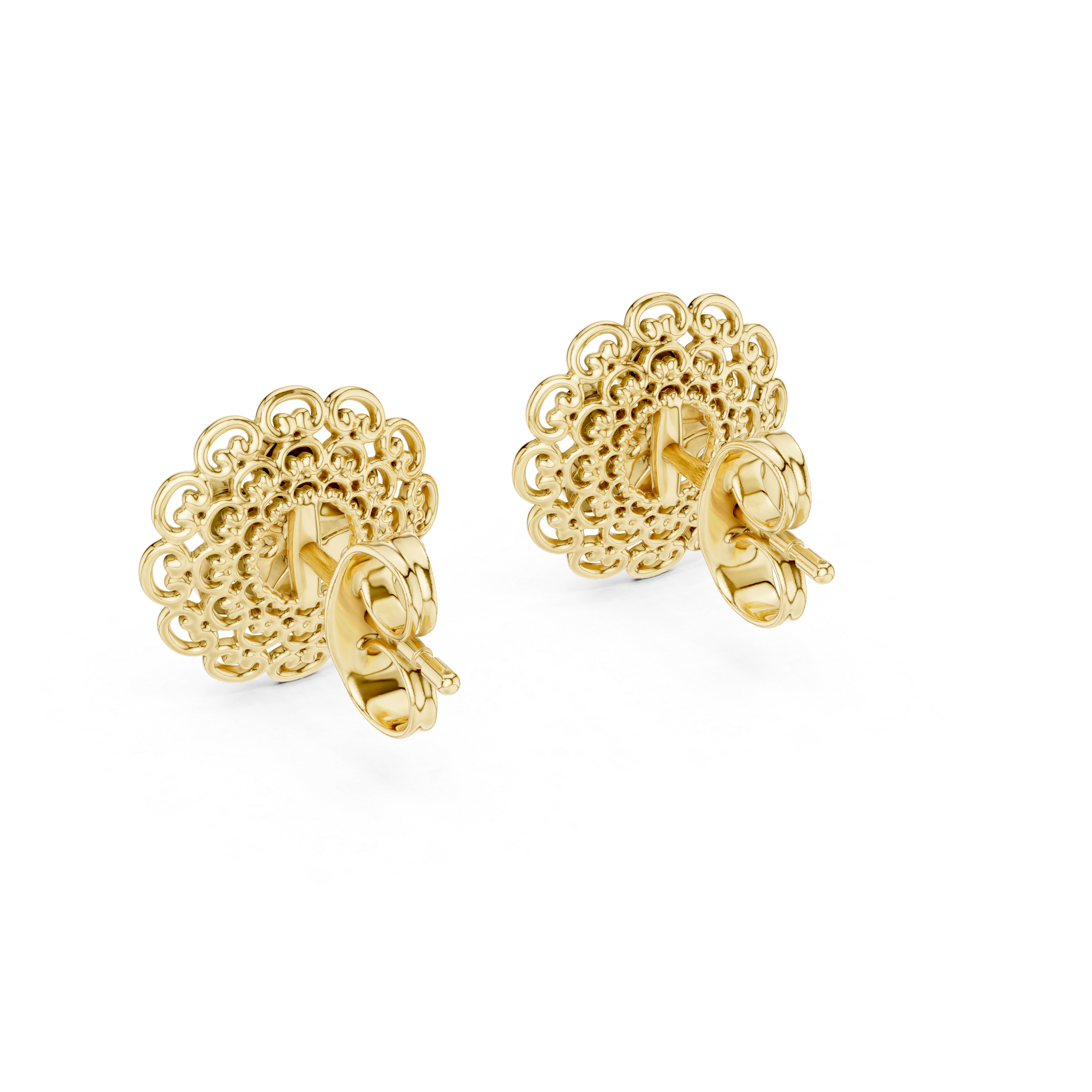 Regal Petal Filigree Earrings