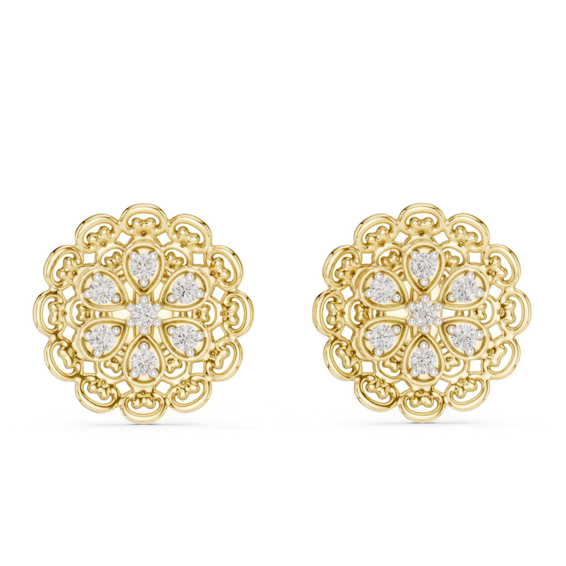 Regal Petal Filigree Earrings