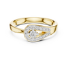 V-shaped Diamond Accent Engagement Ring
