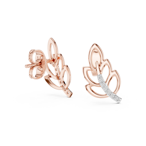 Diamond Leaf Whisper Studs