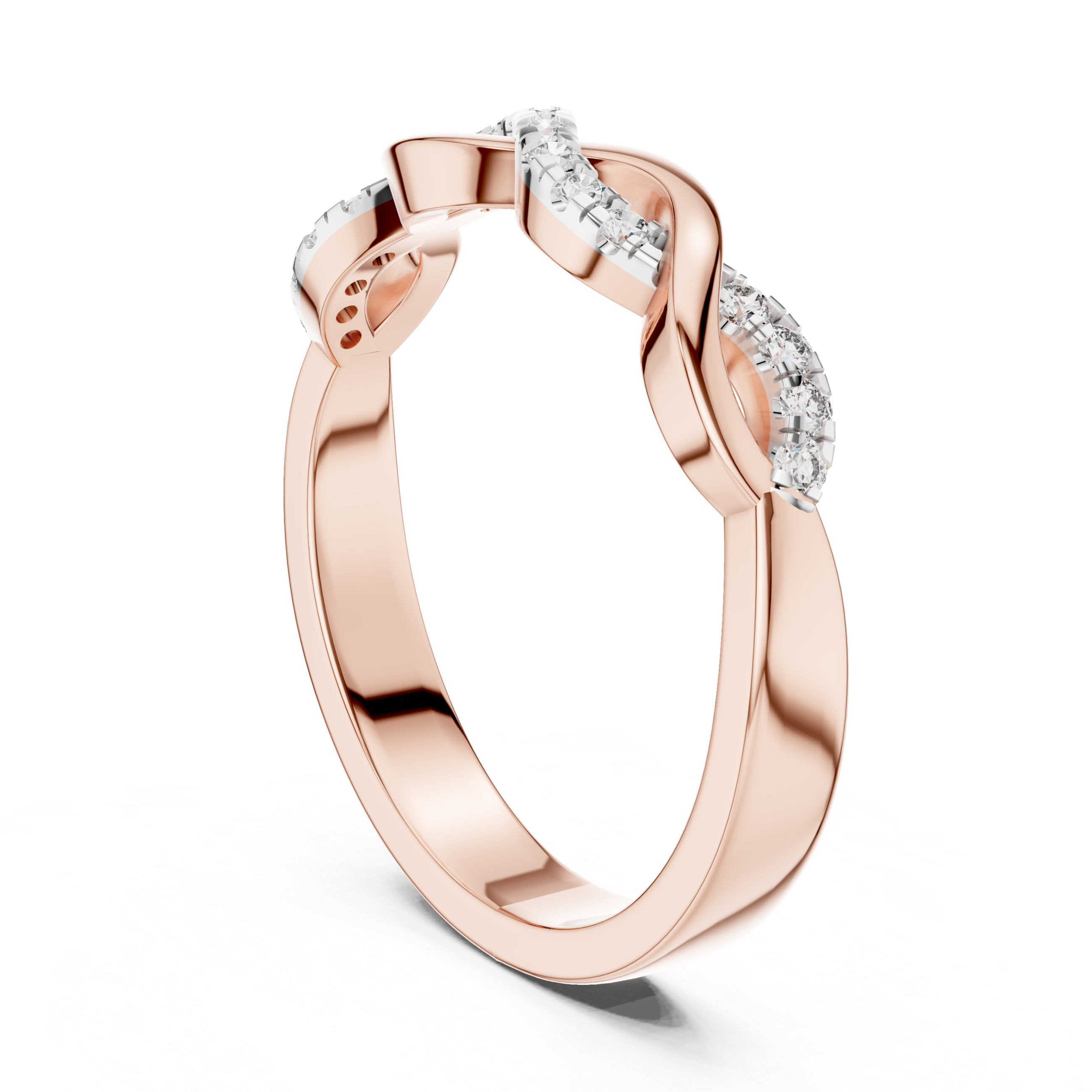 Twisted Elegance Diamond Ring