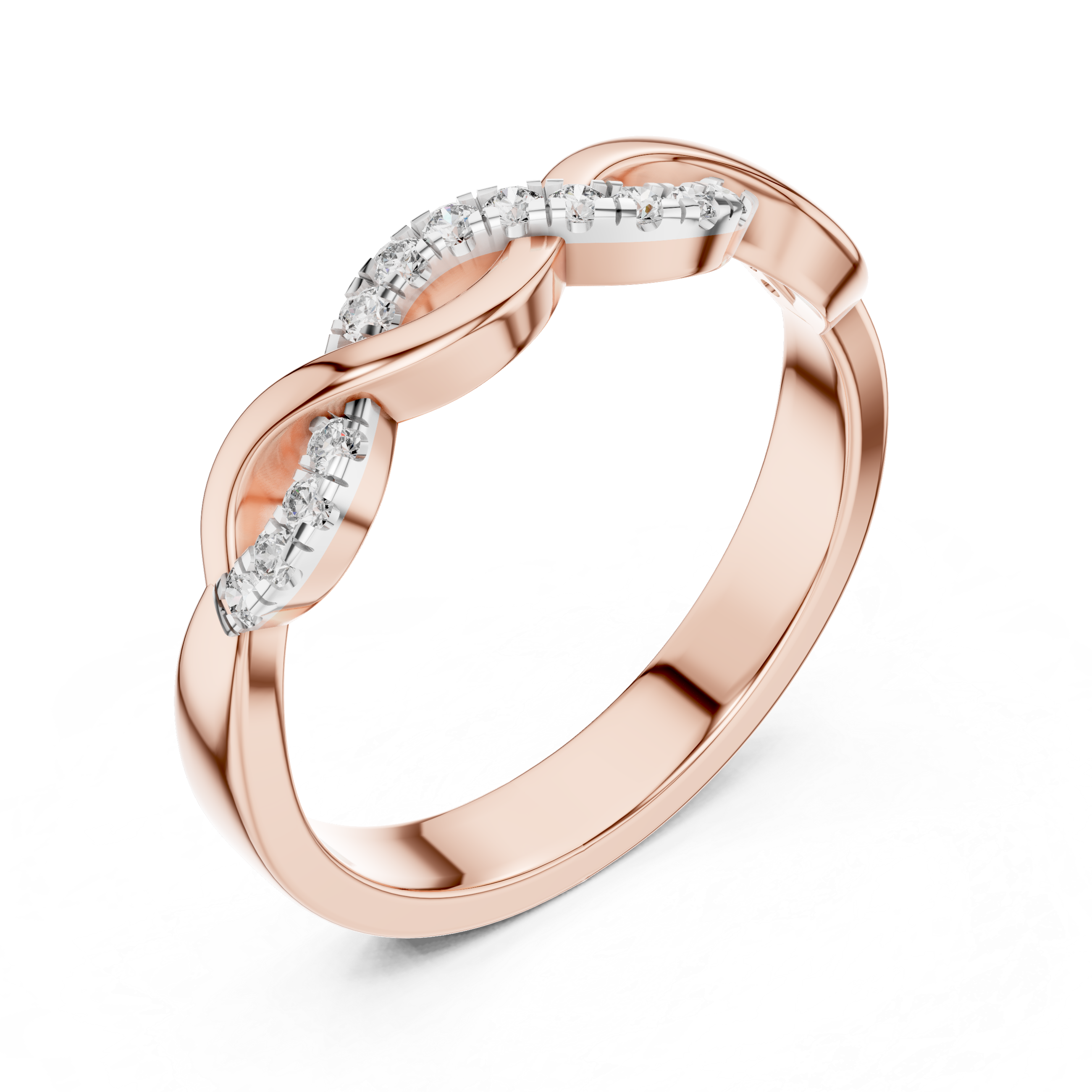 Twisted Elegance Diamond Ring