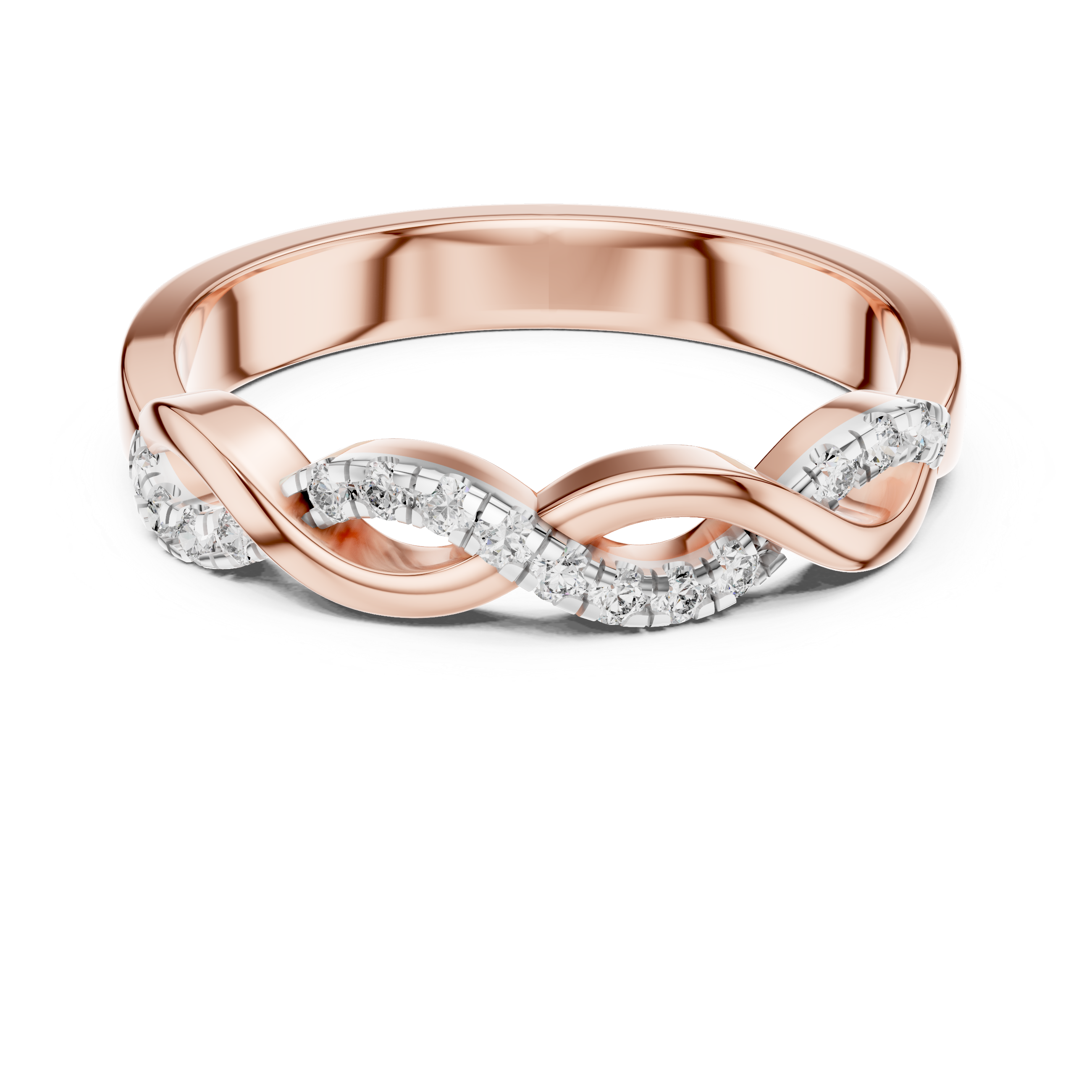 Twisted Elegance Diamond Ring