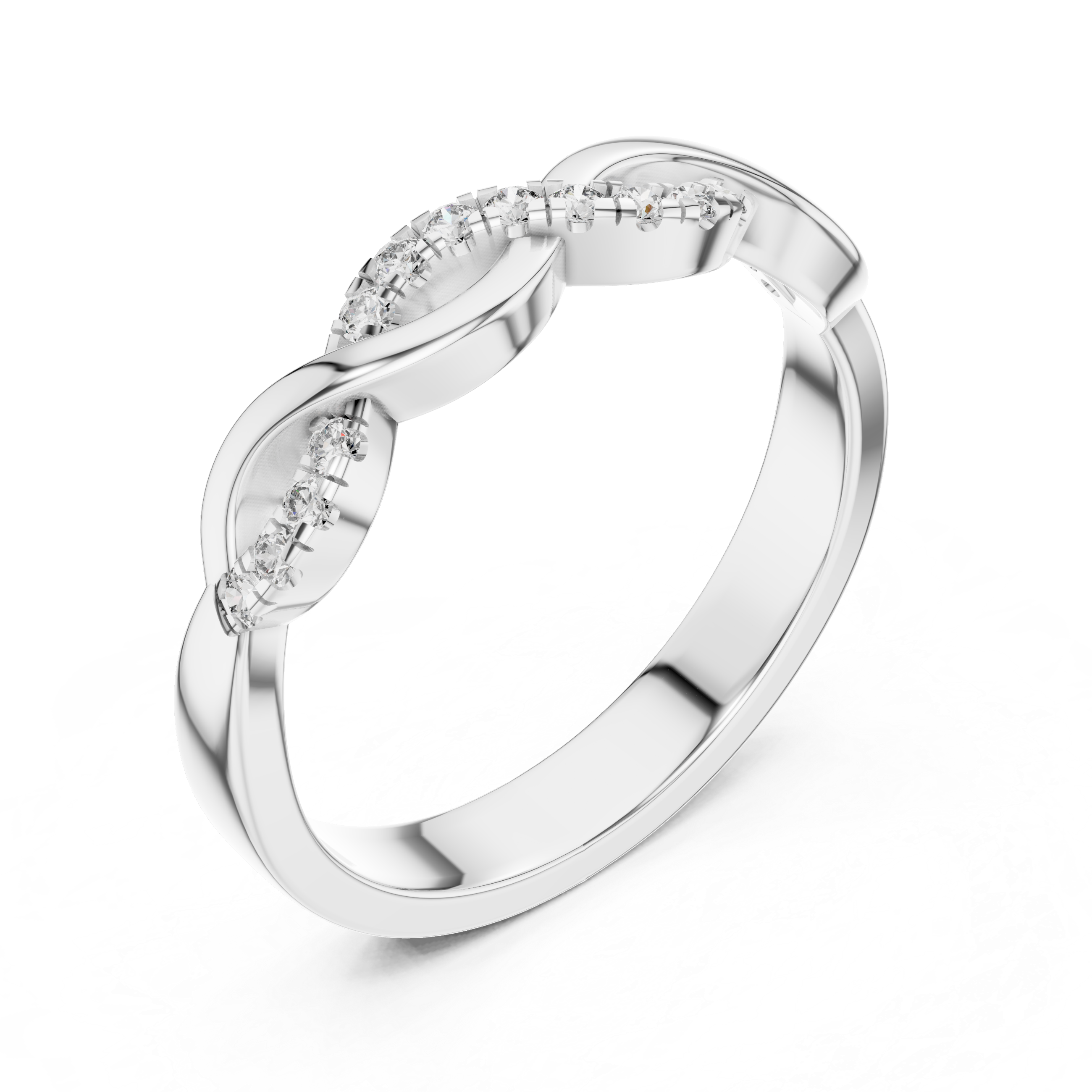 Twisted Elegance Diamond Ring