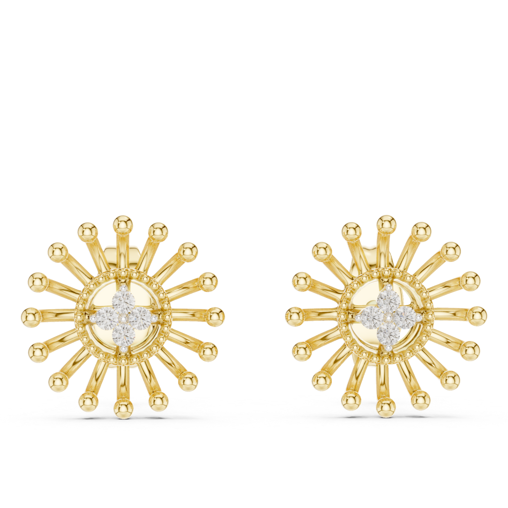 Sunburst Radiance Diamond Studs