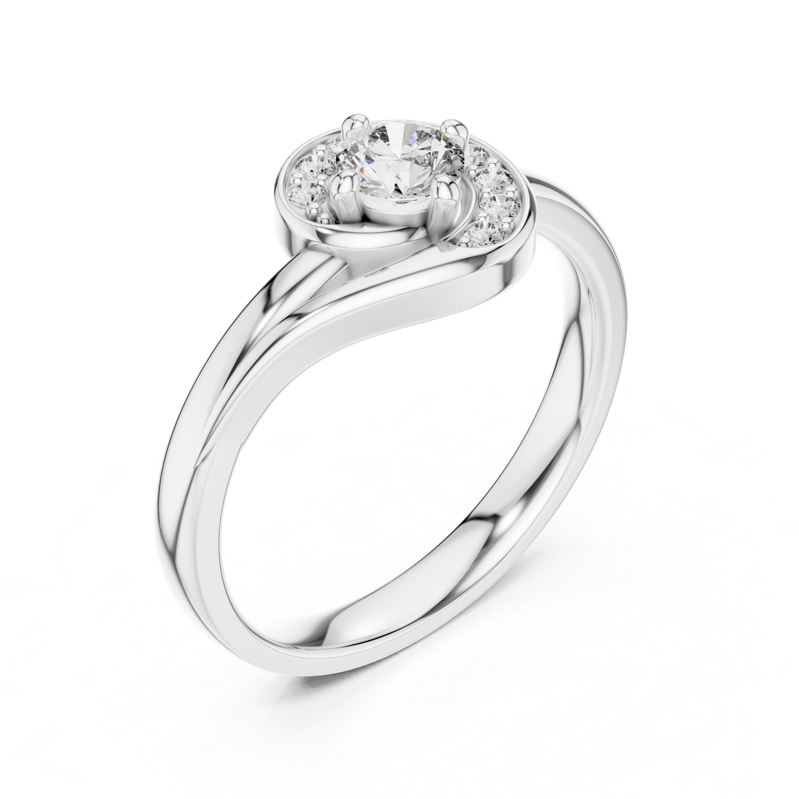Halo Diamond Engagement Ring