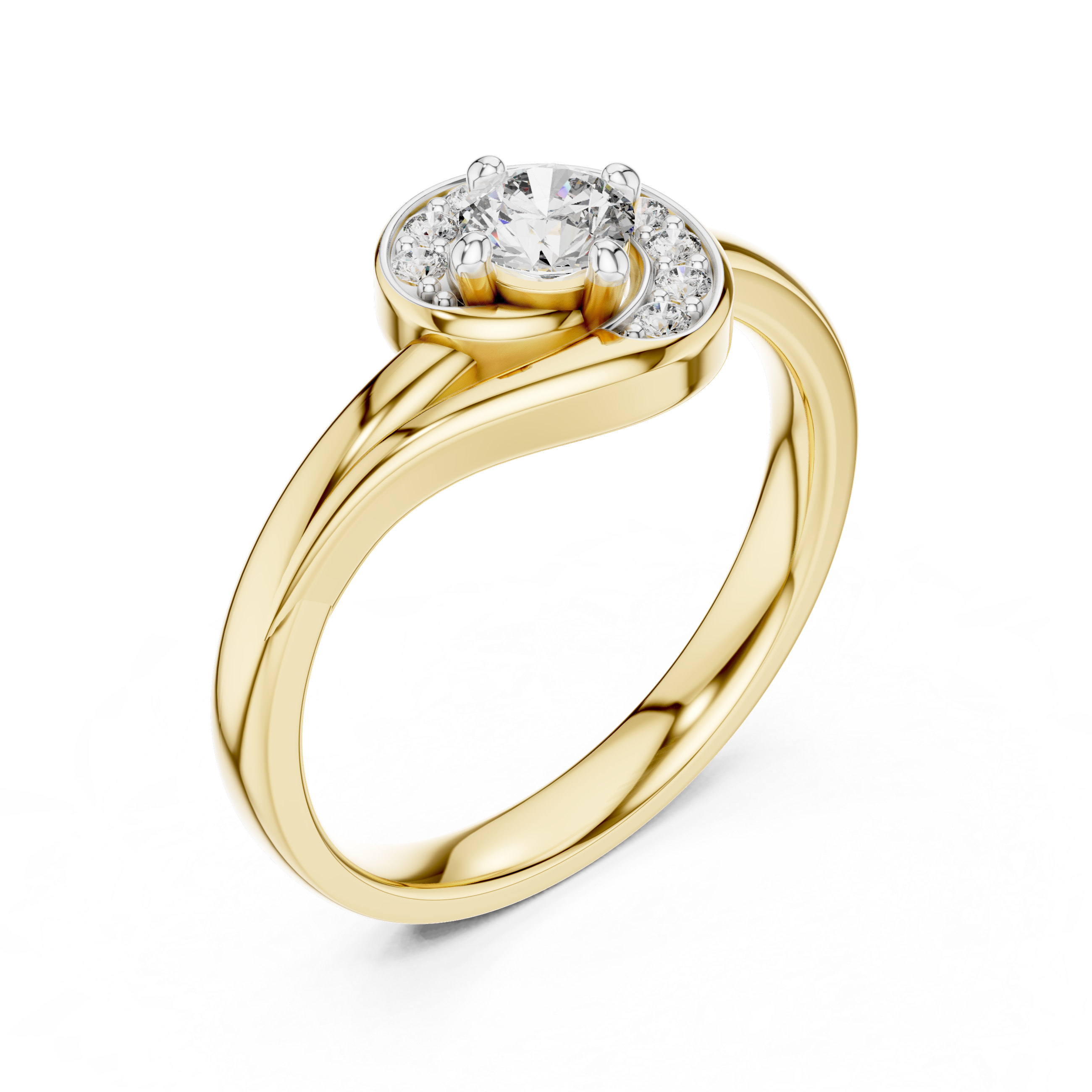 Halo Diamond Engagement Ring