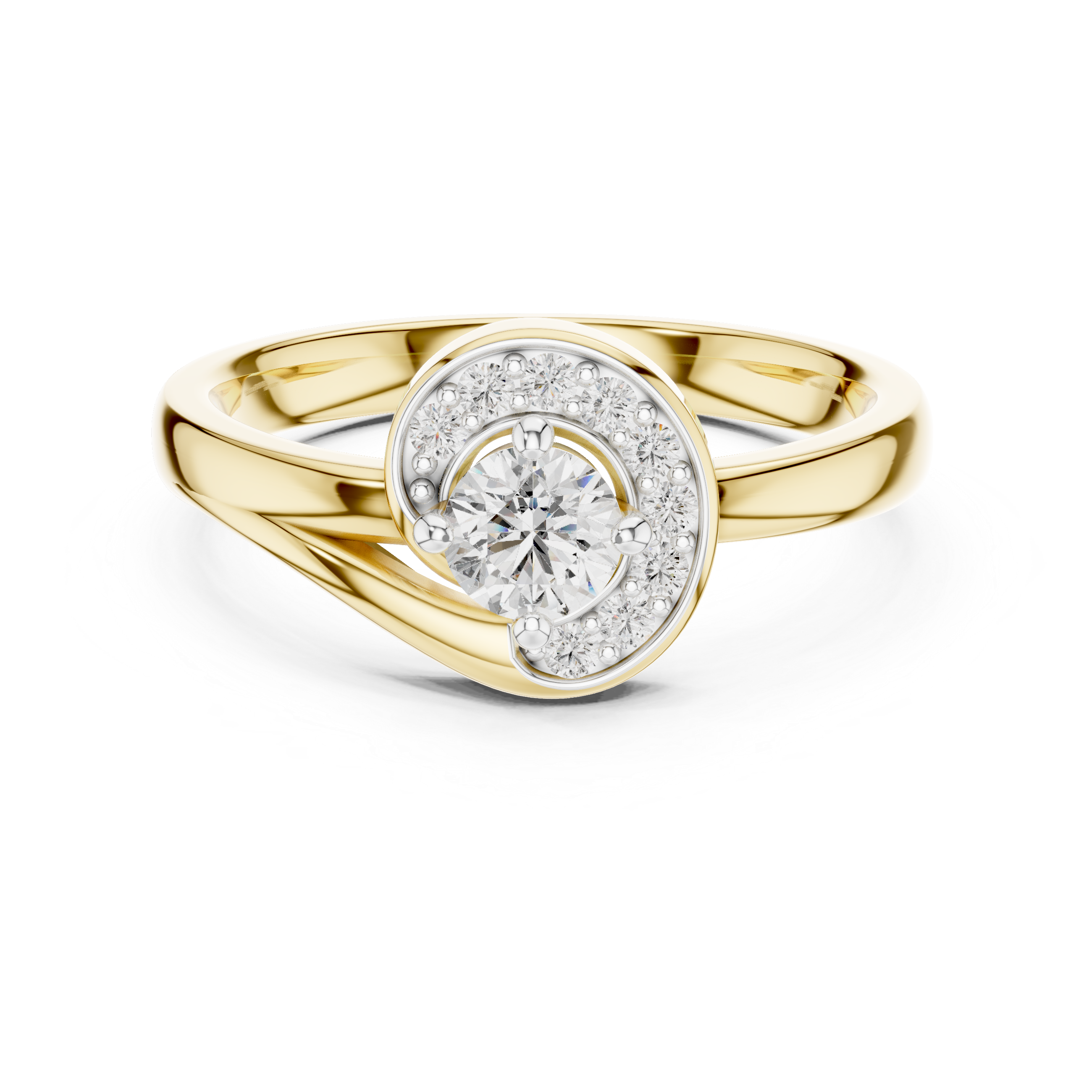 Halo Diamond Engagement Ring
