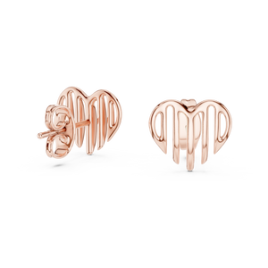 Golden Heartbeat Studs