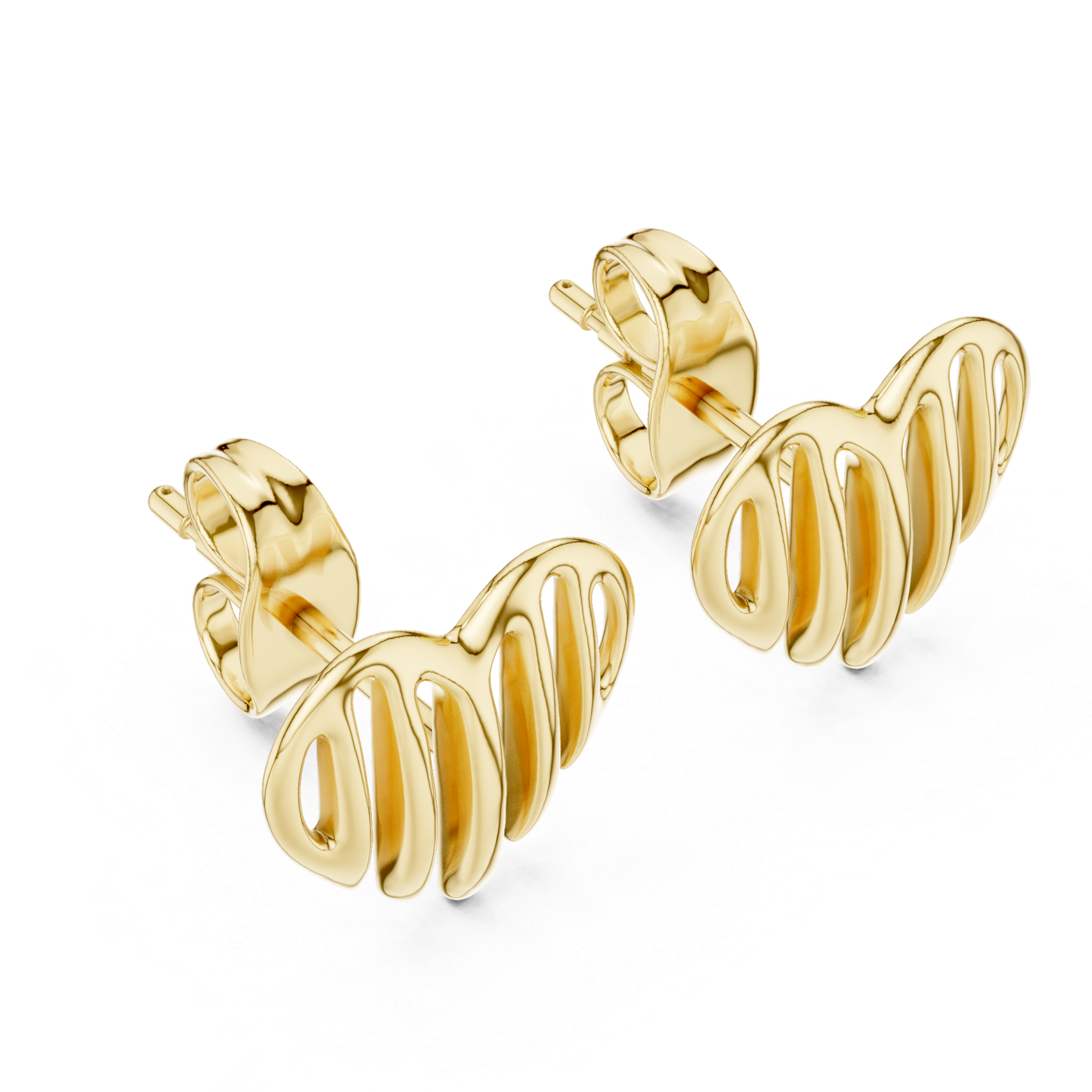 Golden Heartbeat Studs