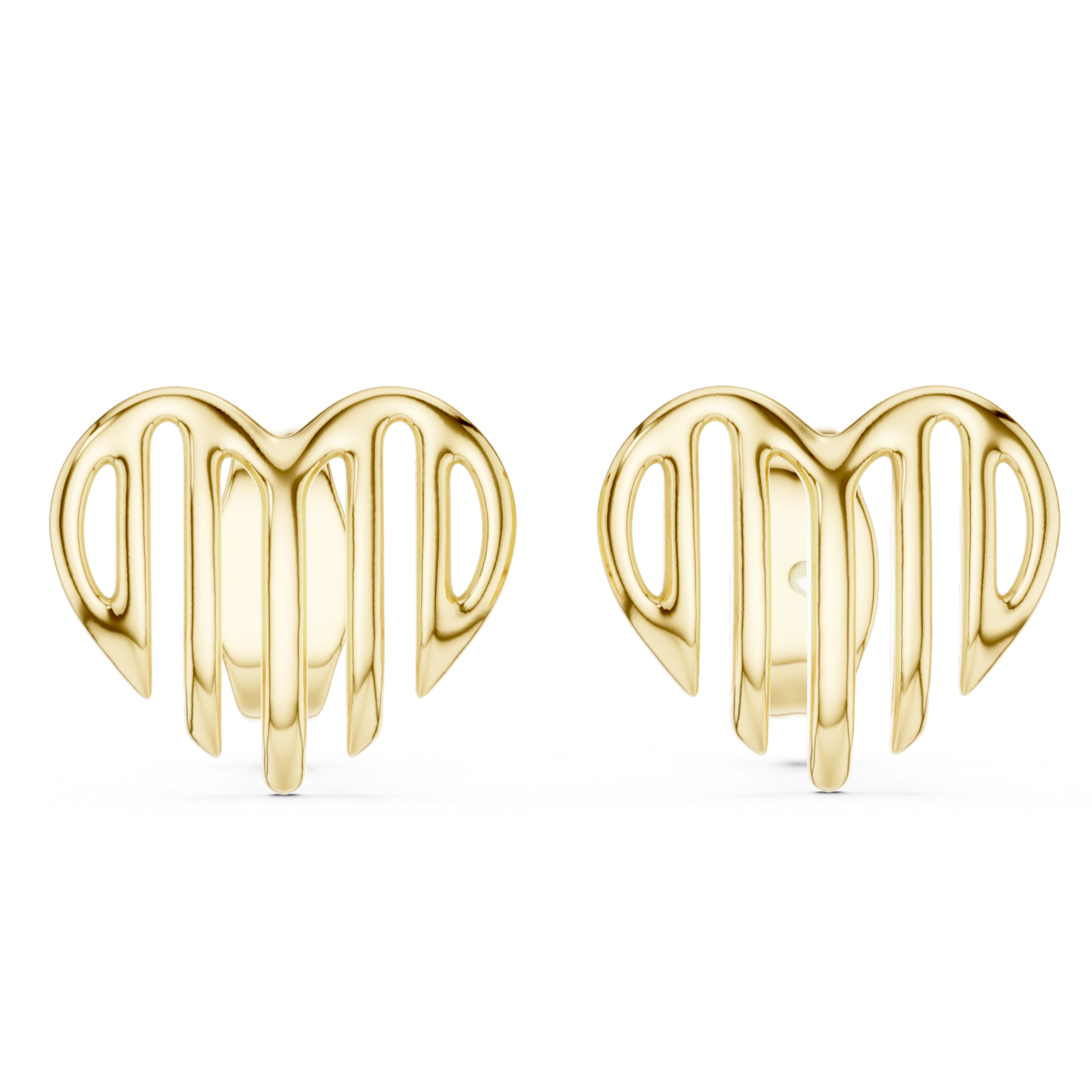Golden Heartbeat Studs