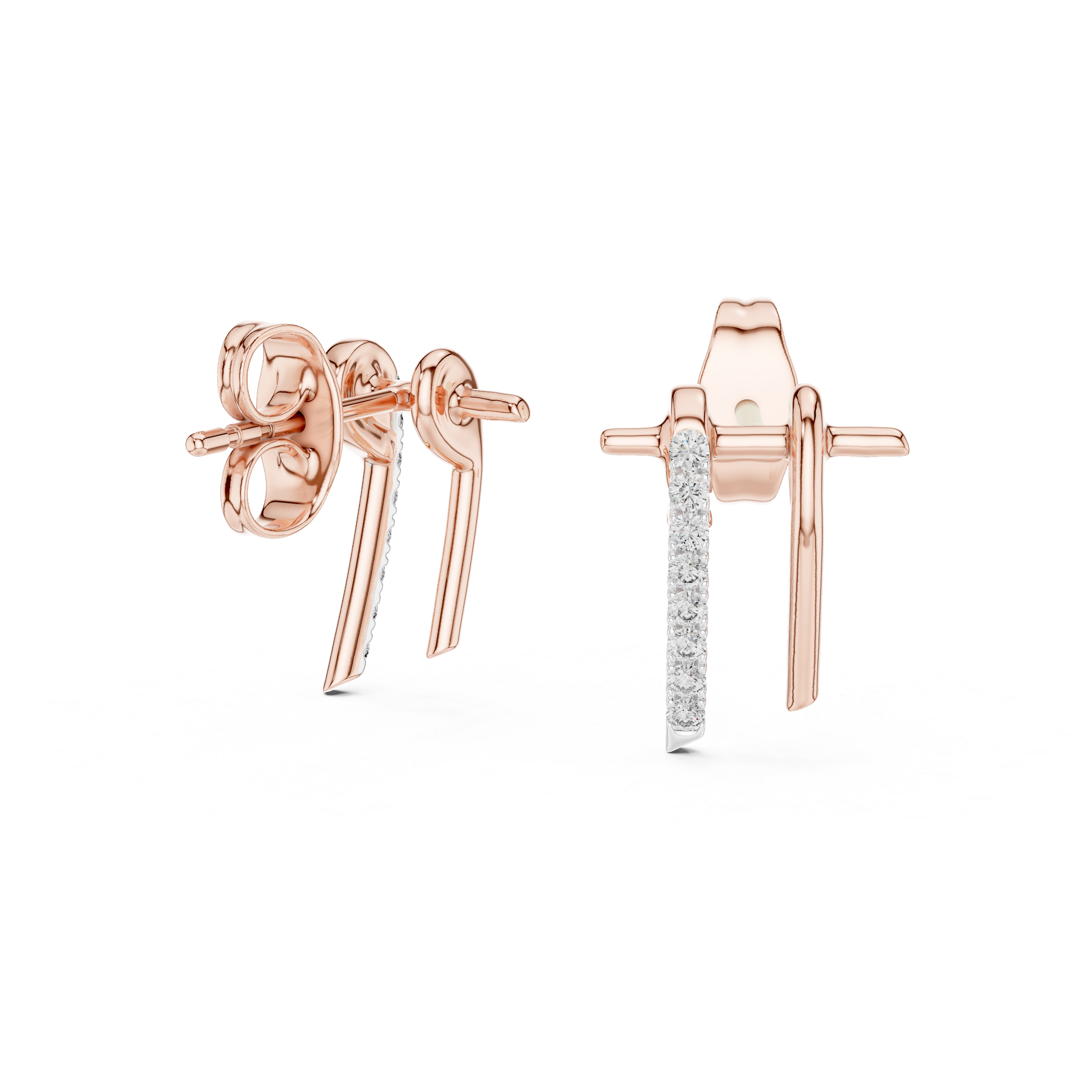 Linear Elegance Diamond Studs