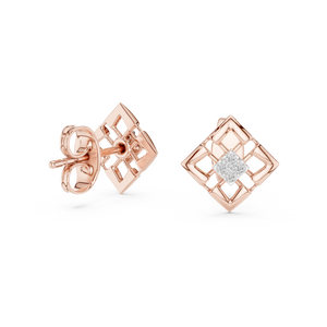 Diamond Frame Elegance Studs