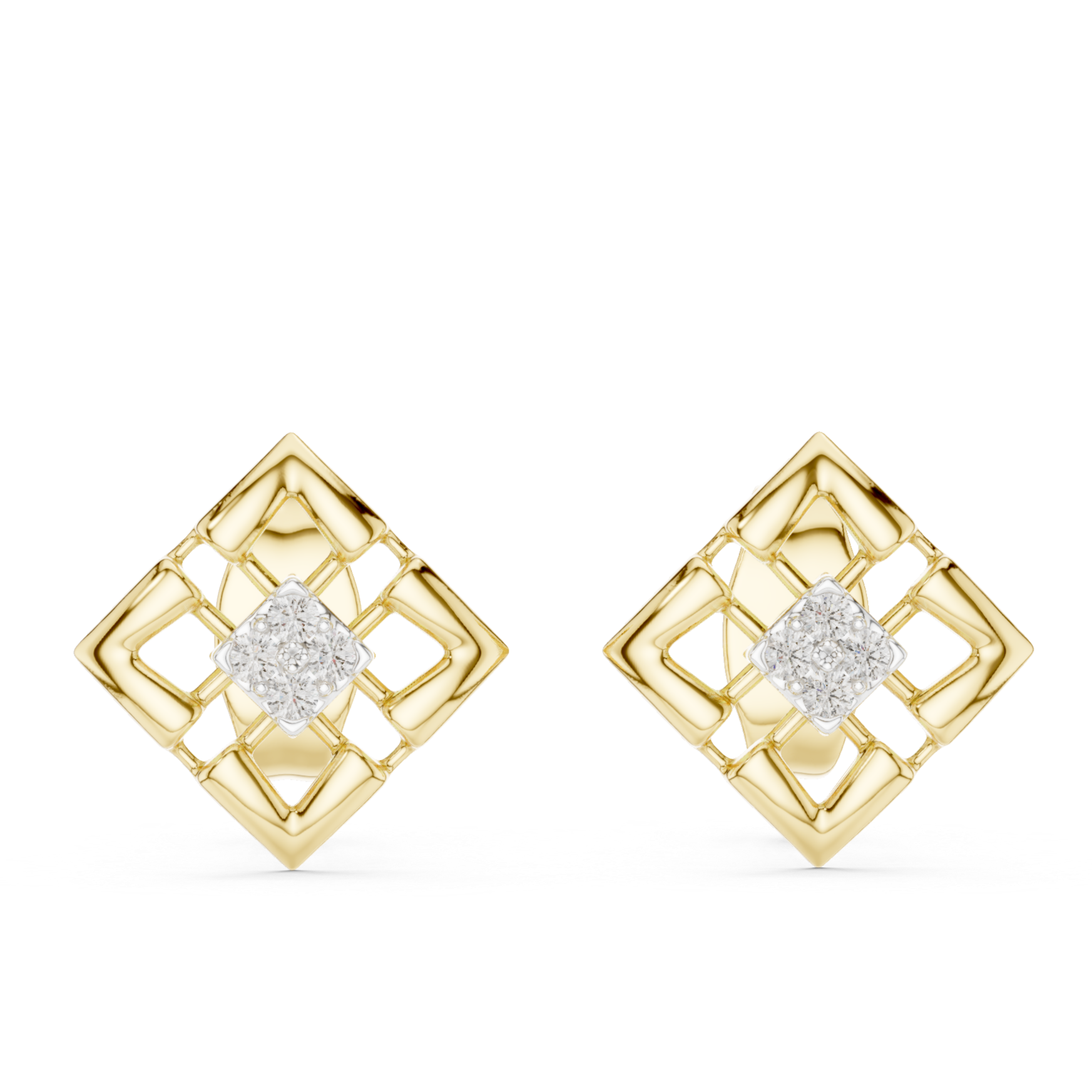 Diamond Frame Elegance Studs