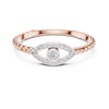 Elegant Twist Band with a Halo Diamond Accent