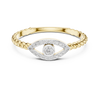 Elegant Twist Band with a Halo Diamond Accent