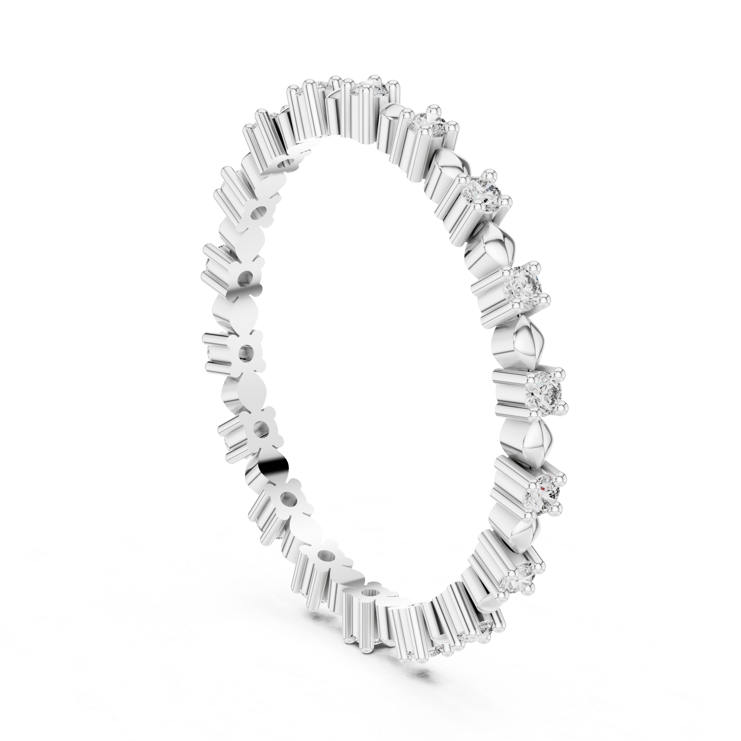 Diamond Cluster Eternity Band