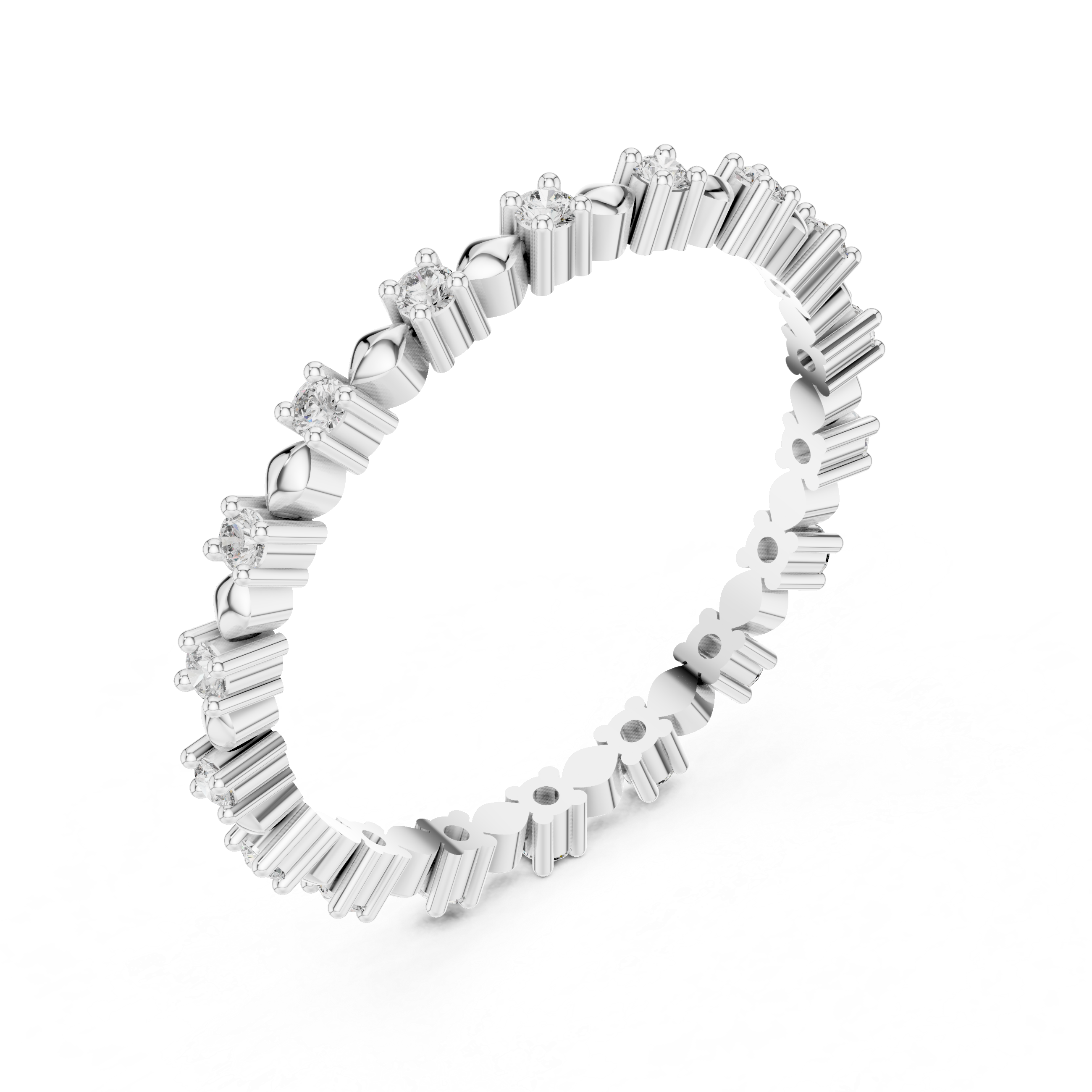 Diamond Cluster Eternity Band