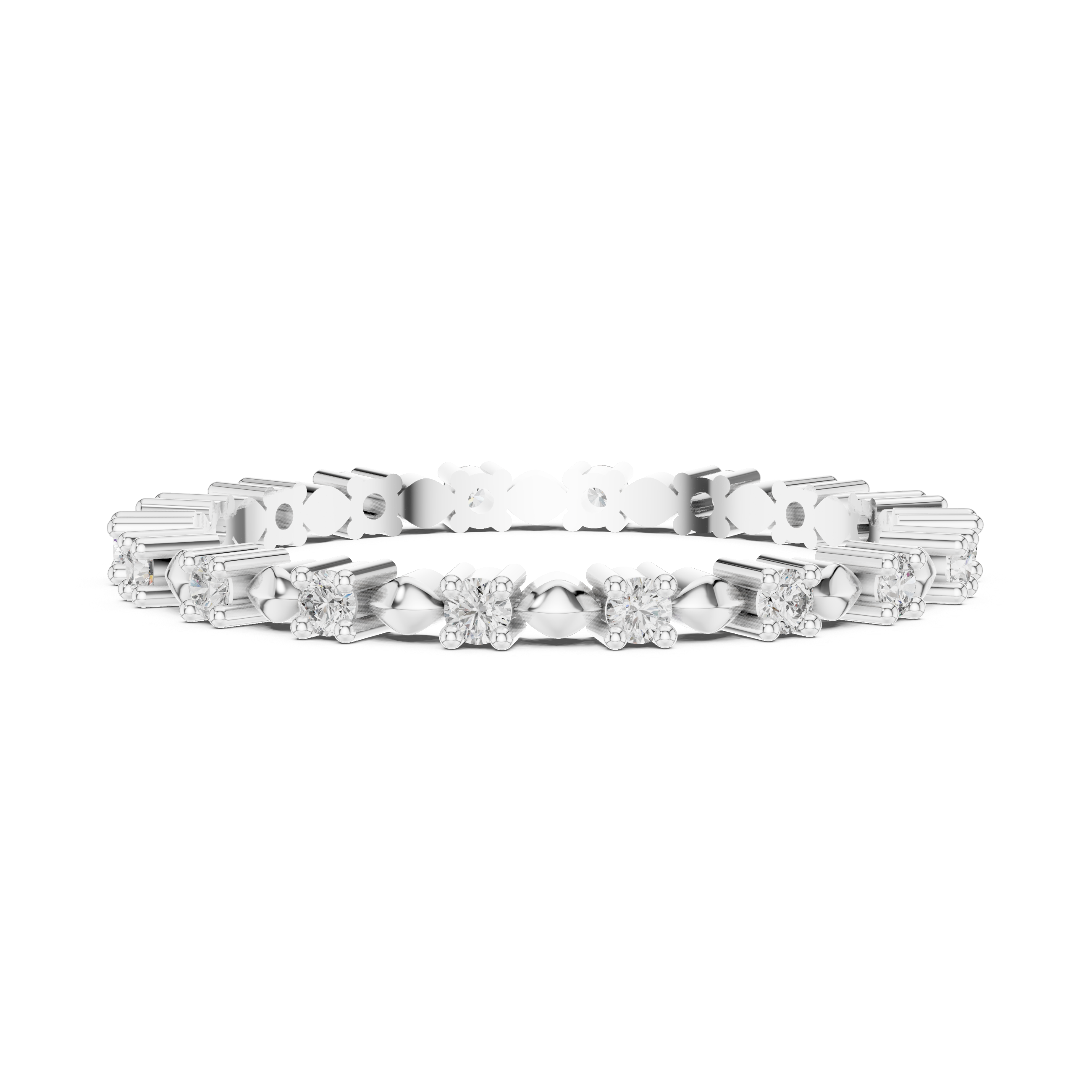 Diamond Cluster Eternity Band