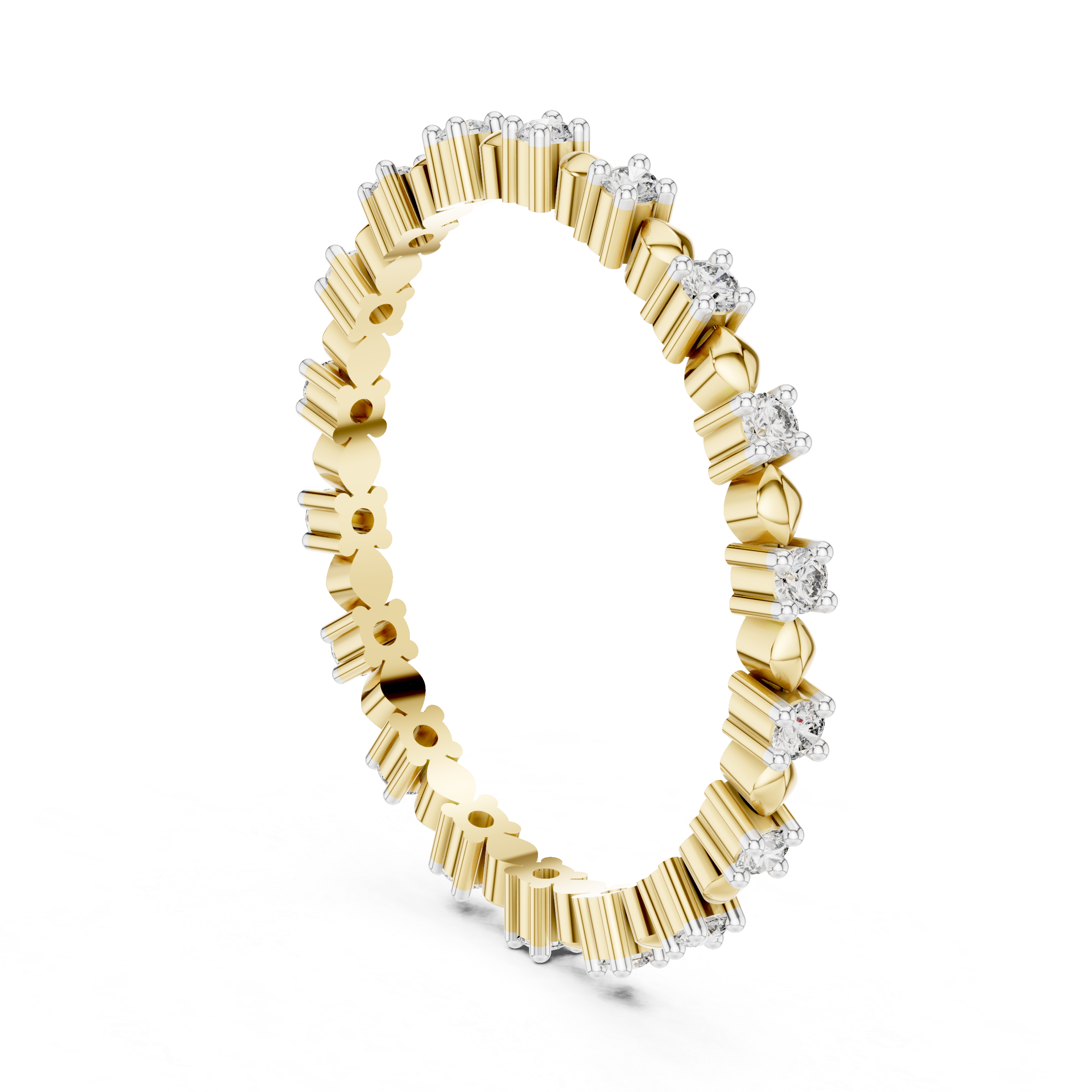 Diamond Cluster Eternity Band