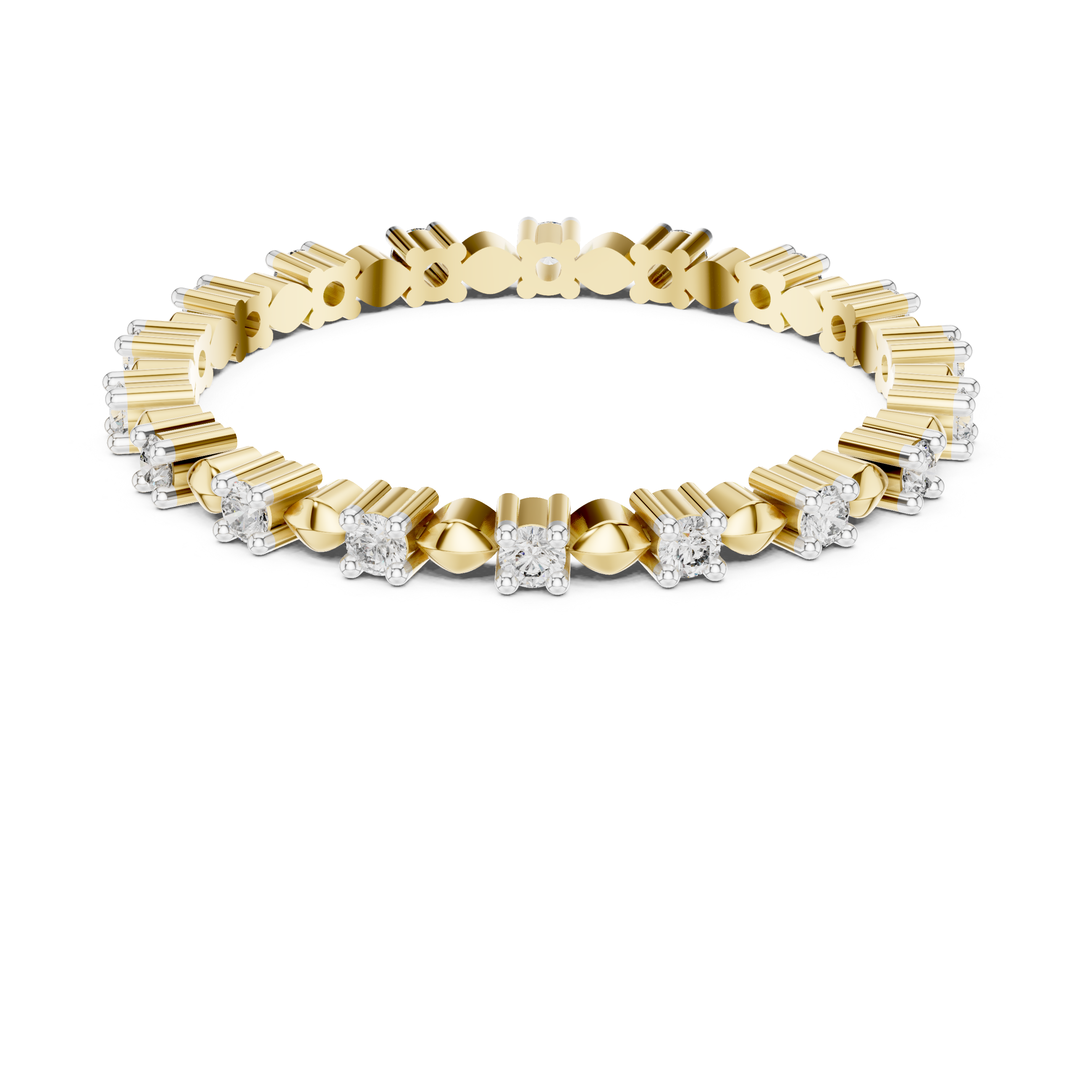 Diamond Cluster Eternity Band
