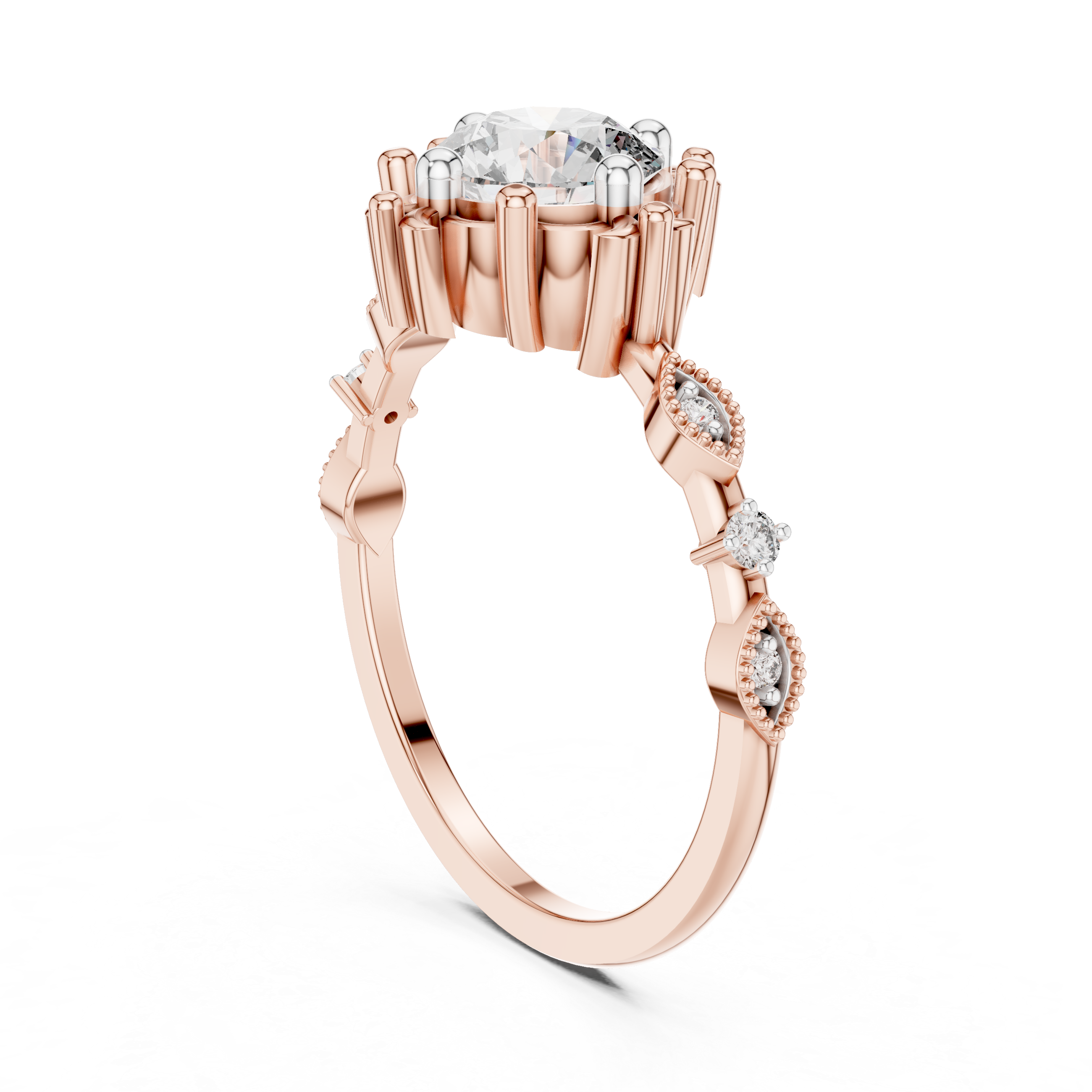 Vintage-Inspired Engagement Ring with Milgrain Detailing