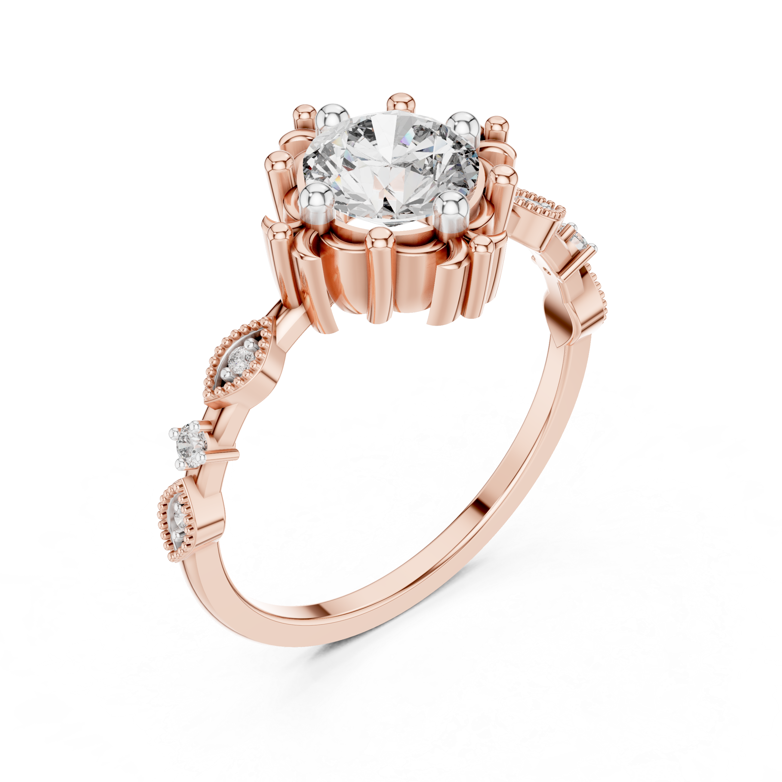 Vintage-Inspired Engagement Ring with Milgrain Detailing