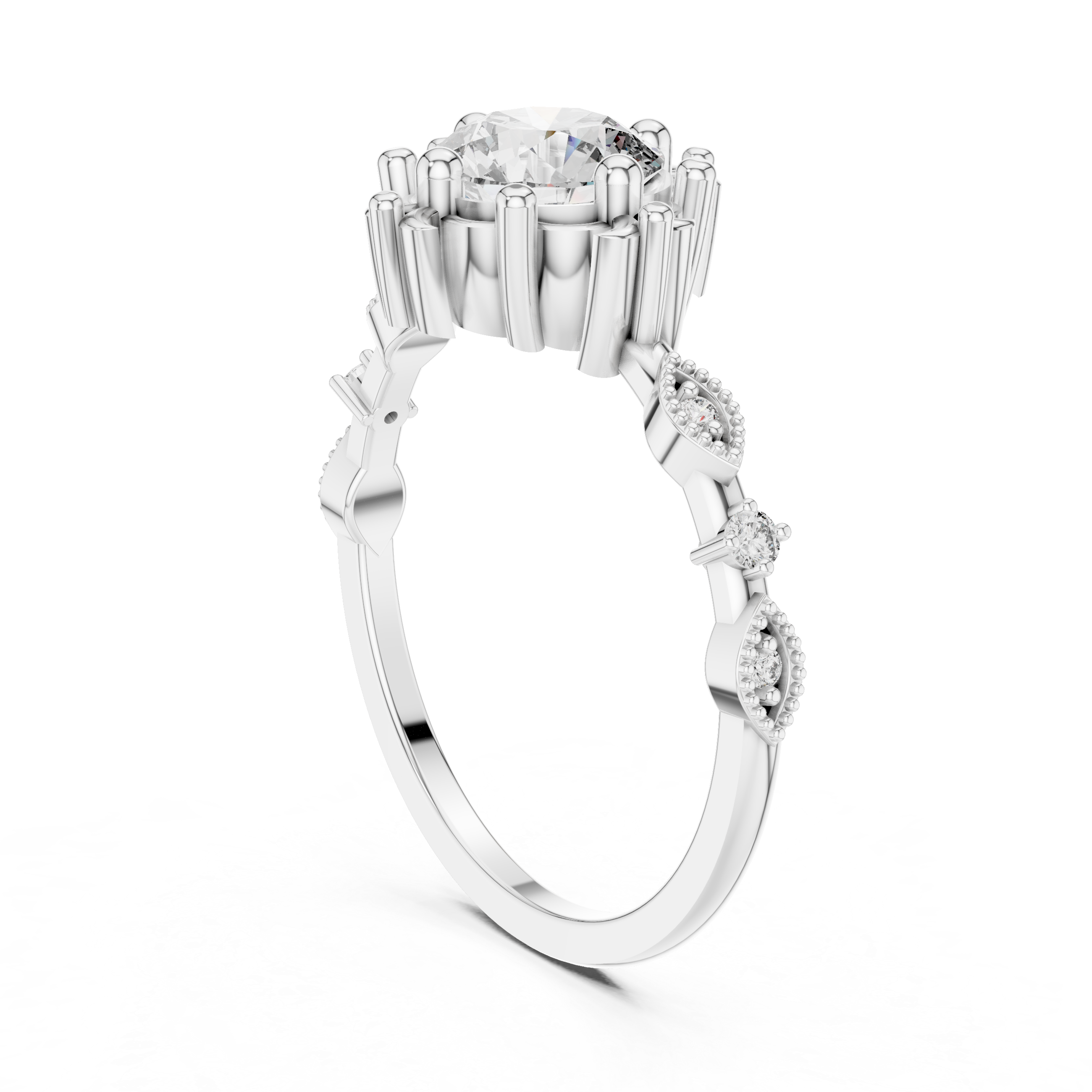 Vintage-Inspired Engagement Ring with Milgrain Detailing
