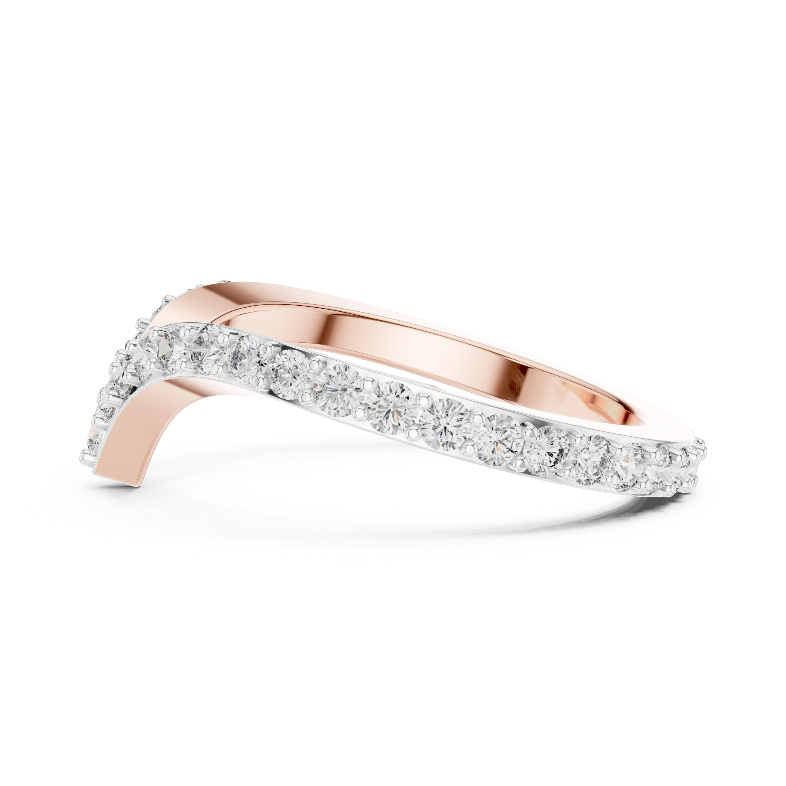 Eternity band with sparkling round diamonds encircling the entire ring
