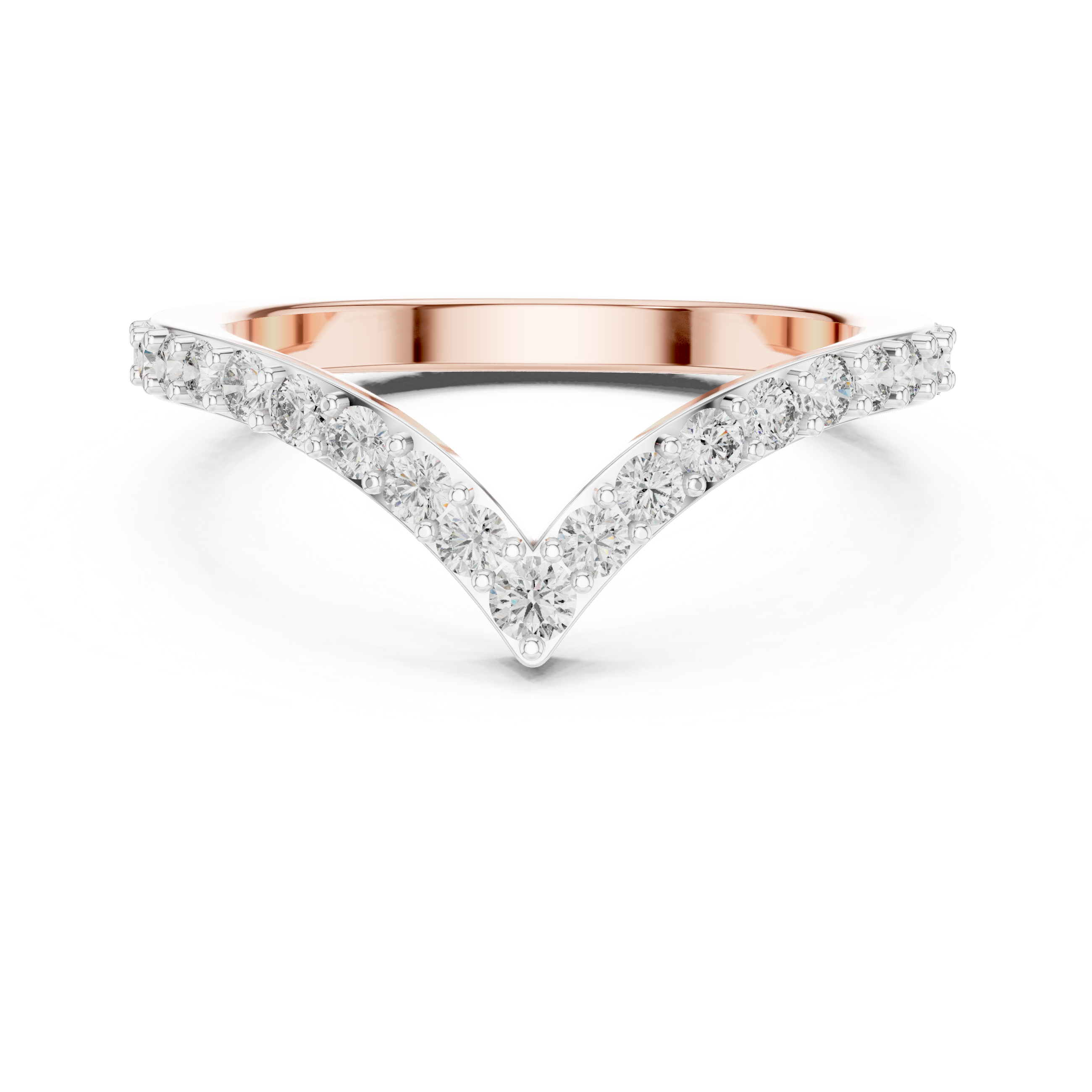 Eternity band with sparkling round diamonds encircling the entire ring