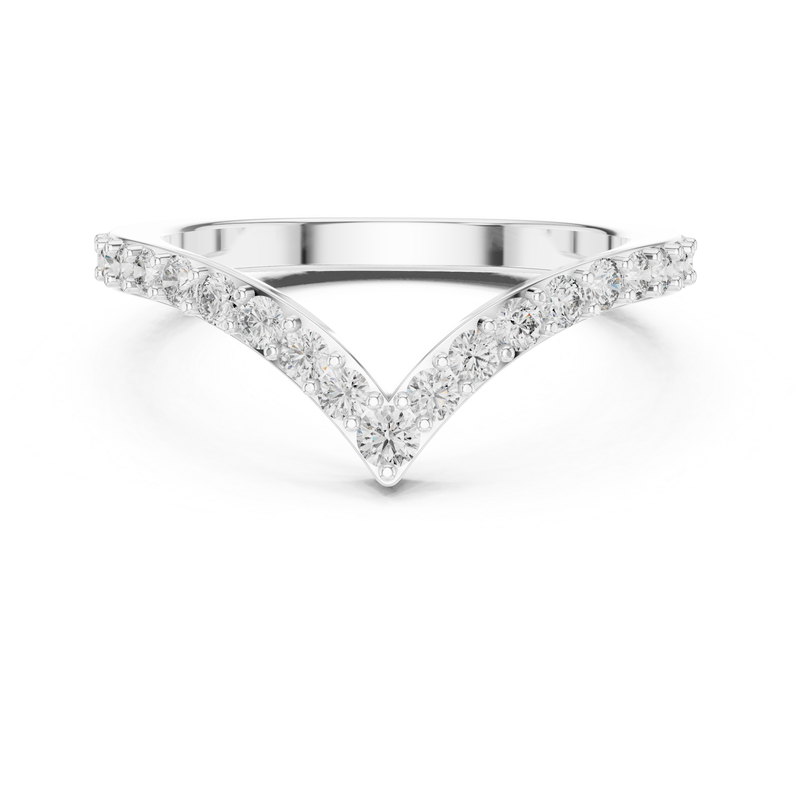 Eternity band with sparkling round diamonds encircling the entire ring