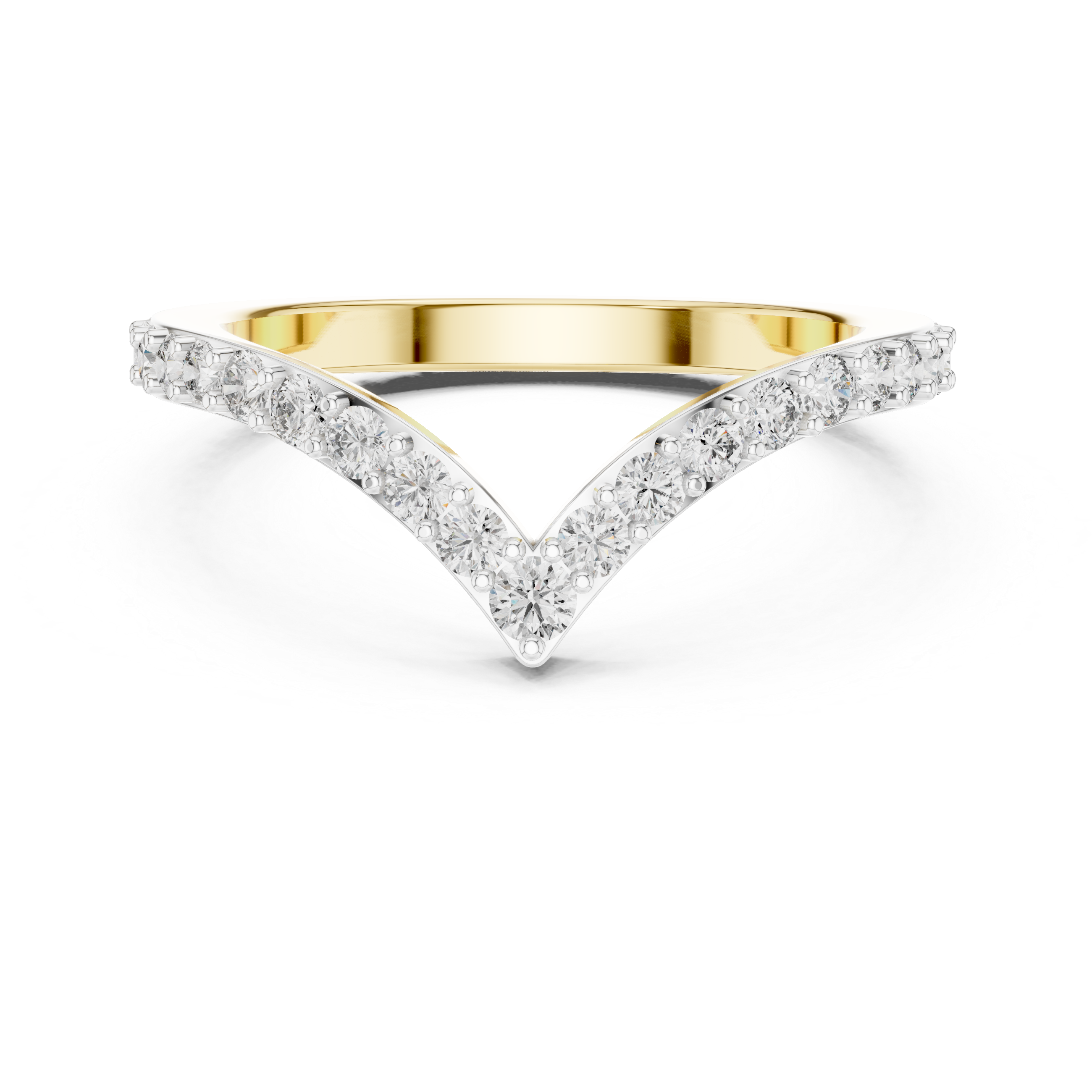 Eternity band with sparkling round diamonds encircling the entire ring