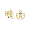 Lotus-Inspired Earrings with Marquise Diamond