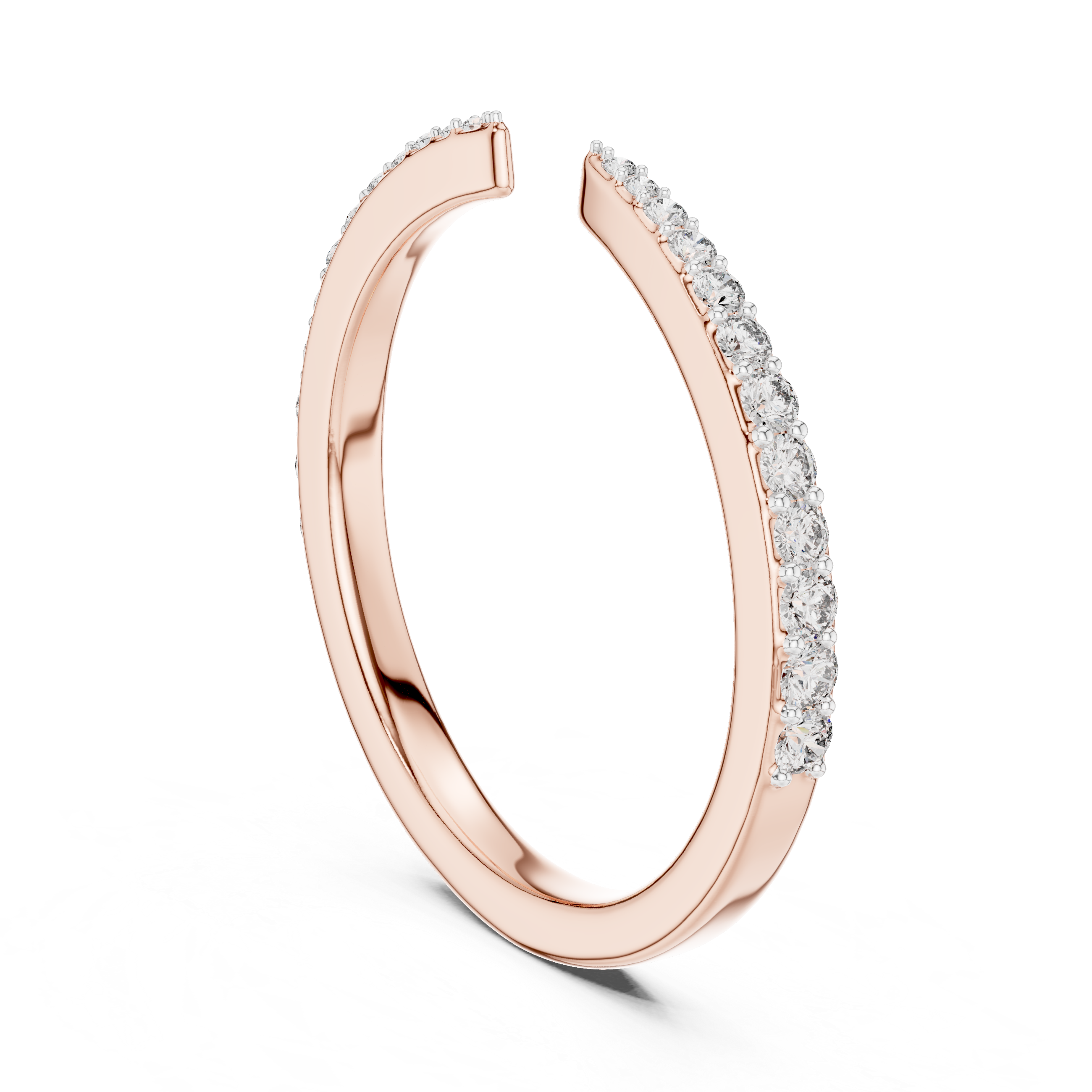 Diamond-Accented Open Band Ring