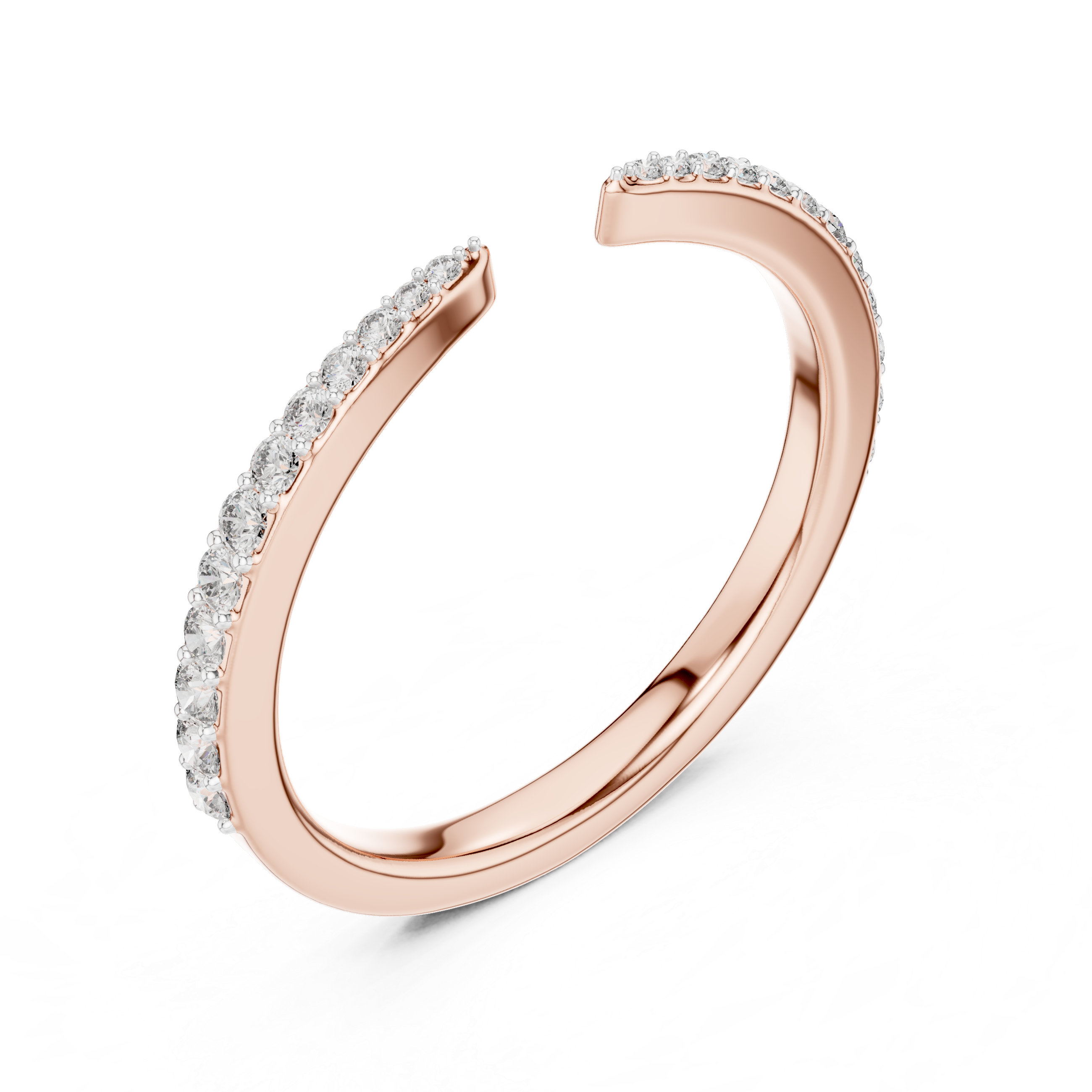 Diamond-Accented Open Band Ring