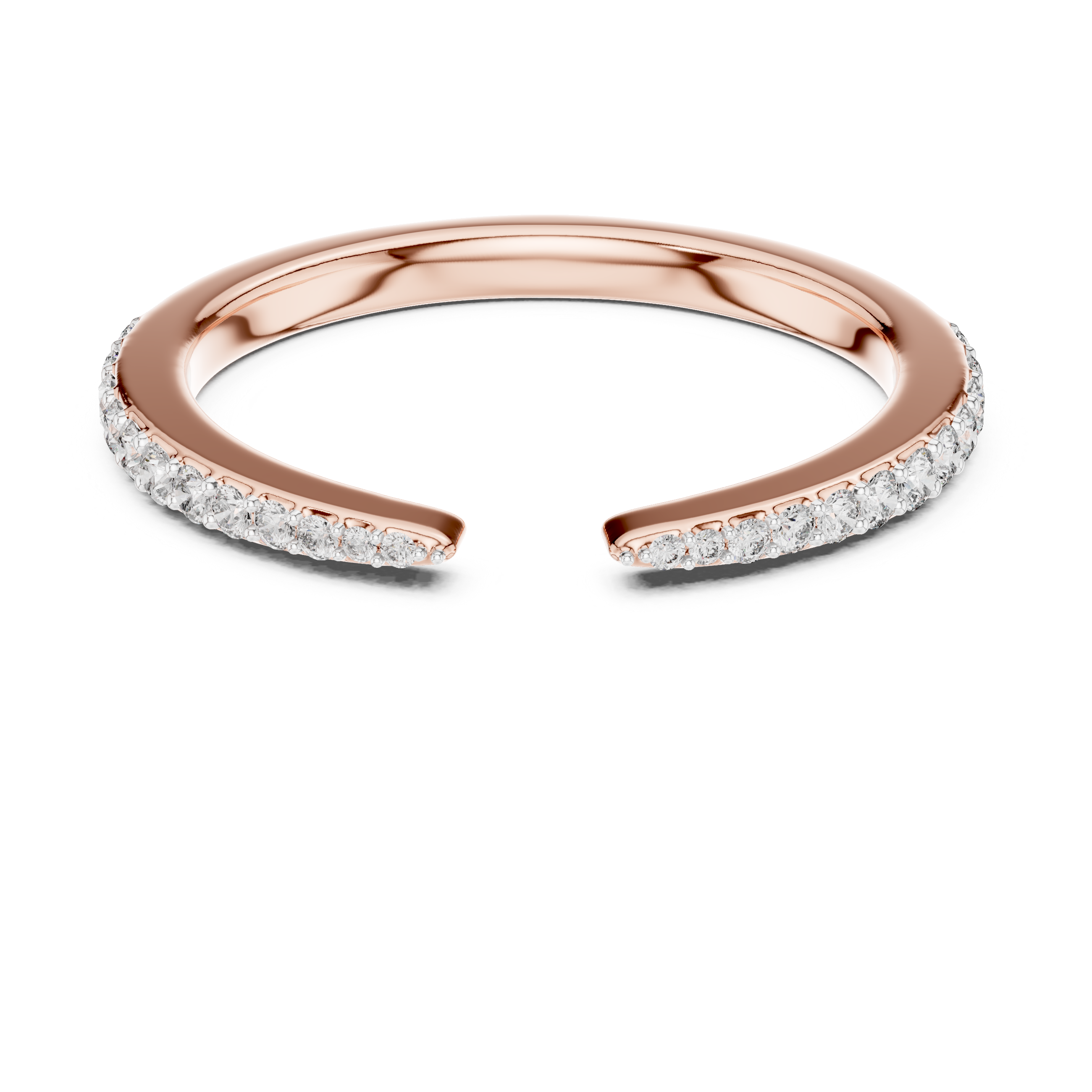 Diamond-Accented Open Band Ring