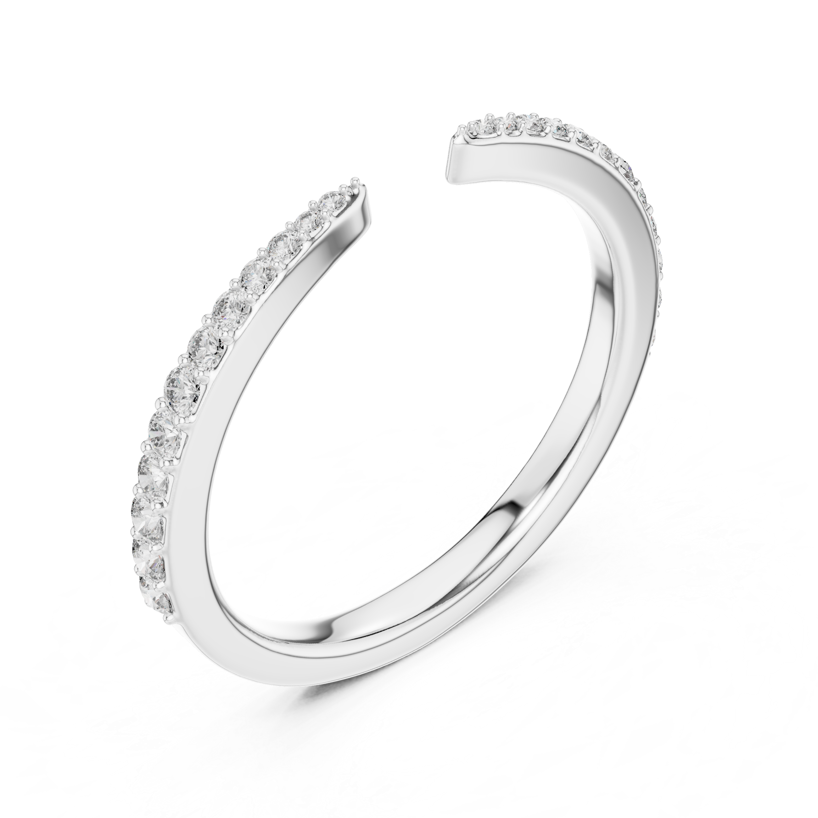 Diamond-Accented Open Band Ring
