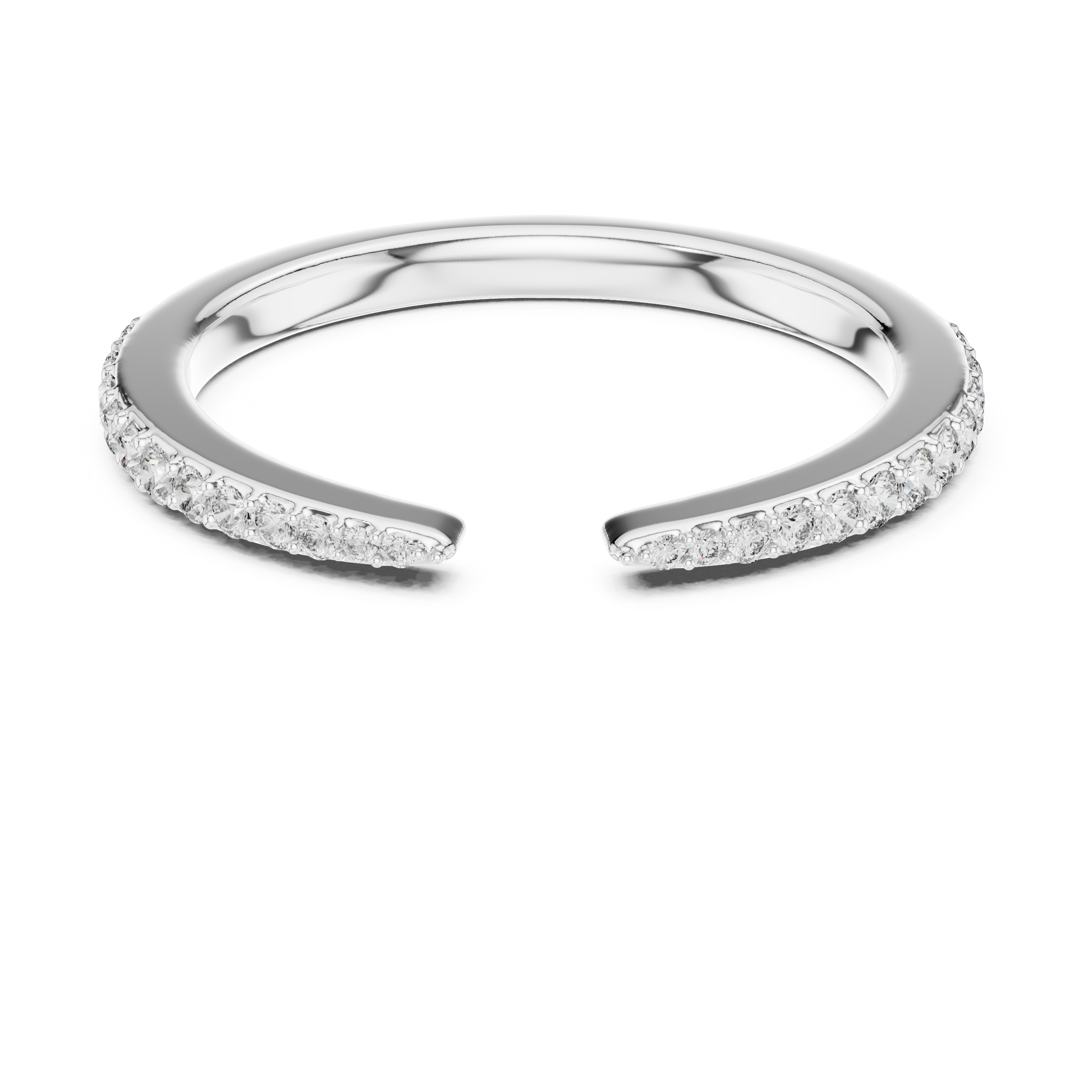 Diamond-Accented Open Band Ring